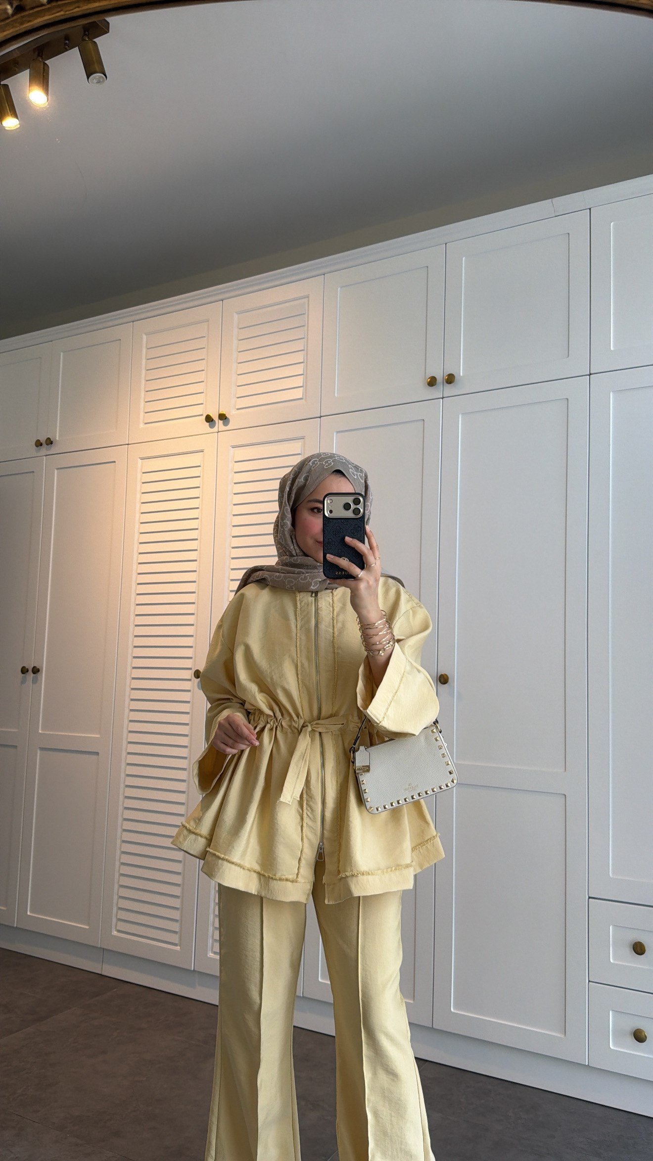 Helen Fermuarlı Cupra Takım  Butter yellow