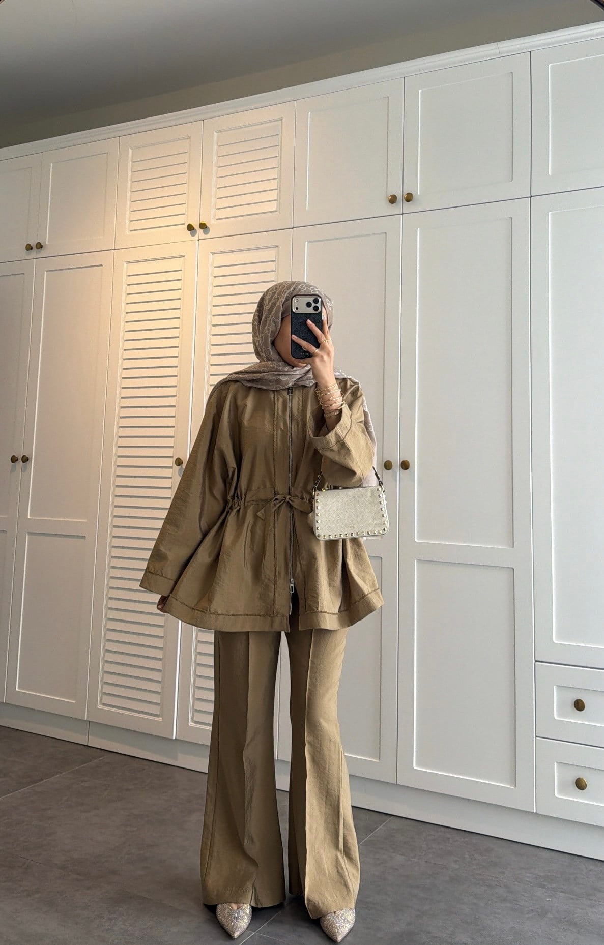 Helen Fermuarlı Cupra Takım   Olive