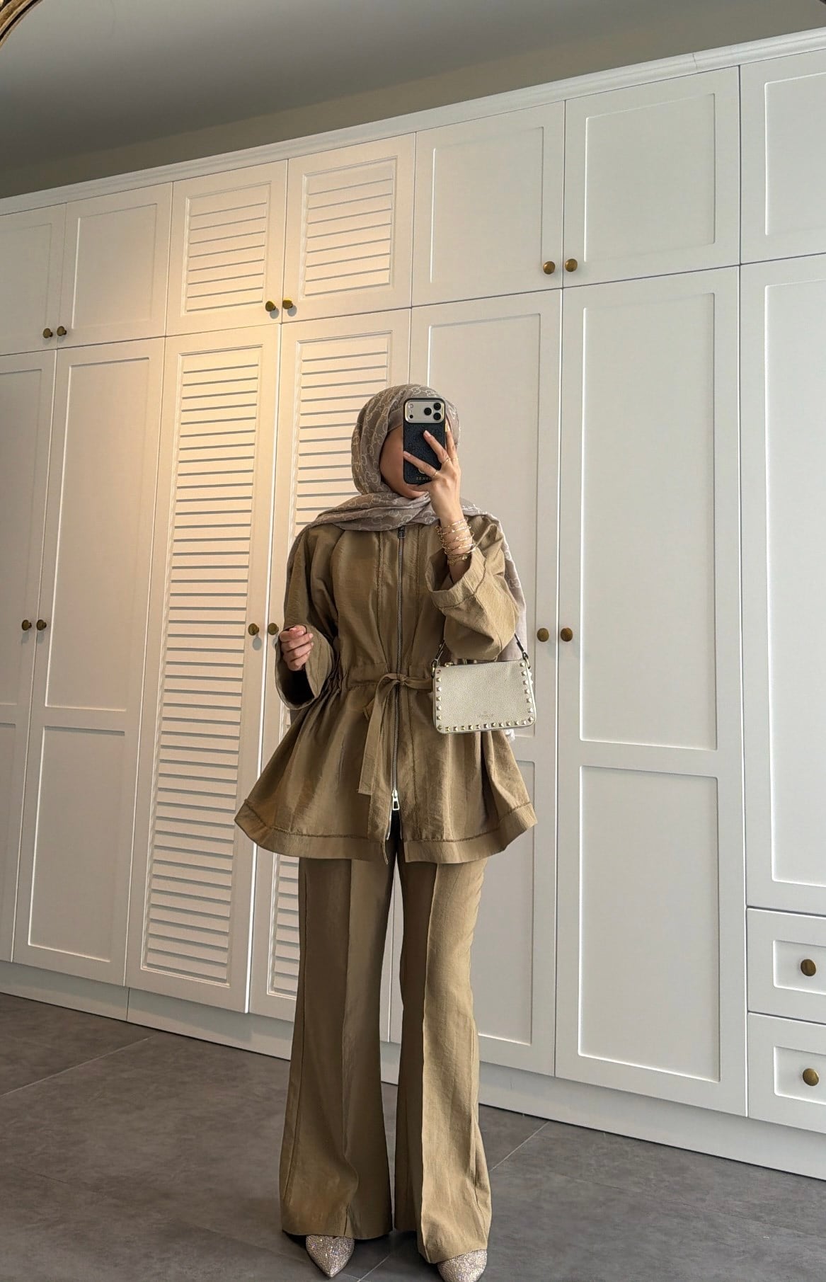 Helen Fermuarlı Cupra Takım   Olive