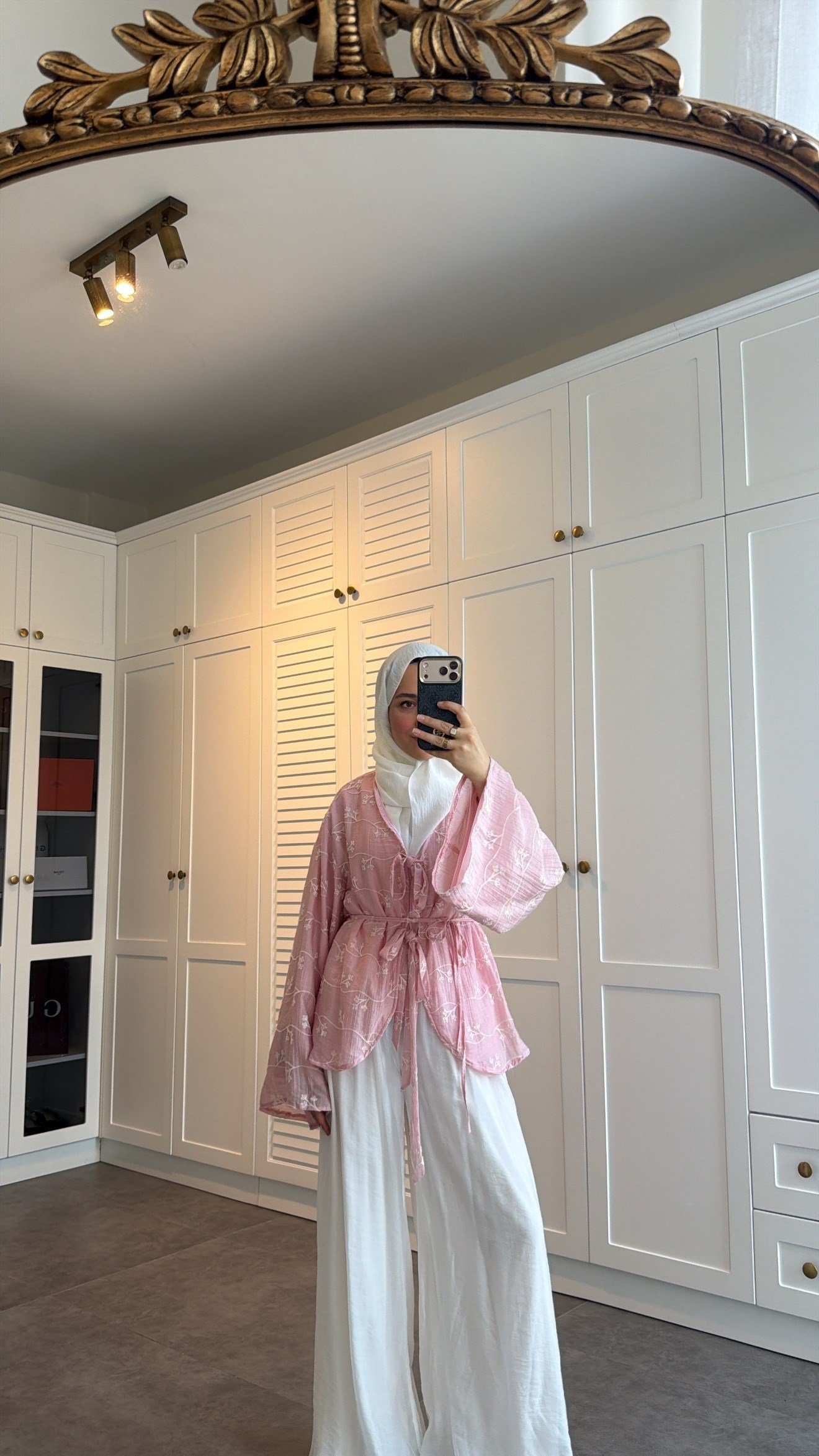 Hira Bağlamalı Pantolon Takım Pembe