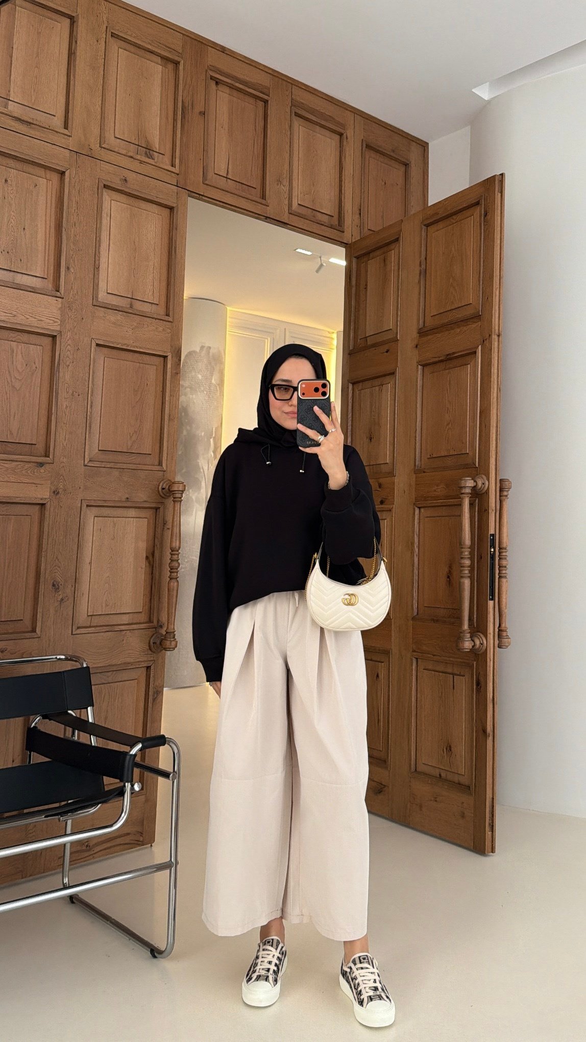 Kapüşonlu Oversize Sweat Siyah