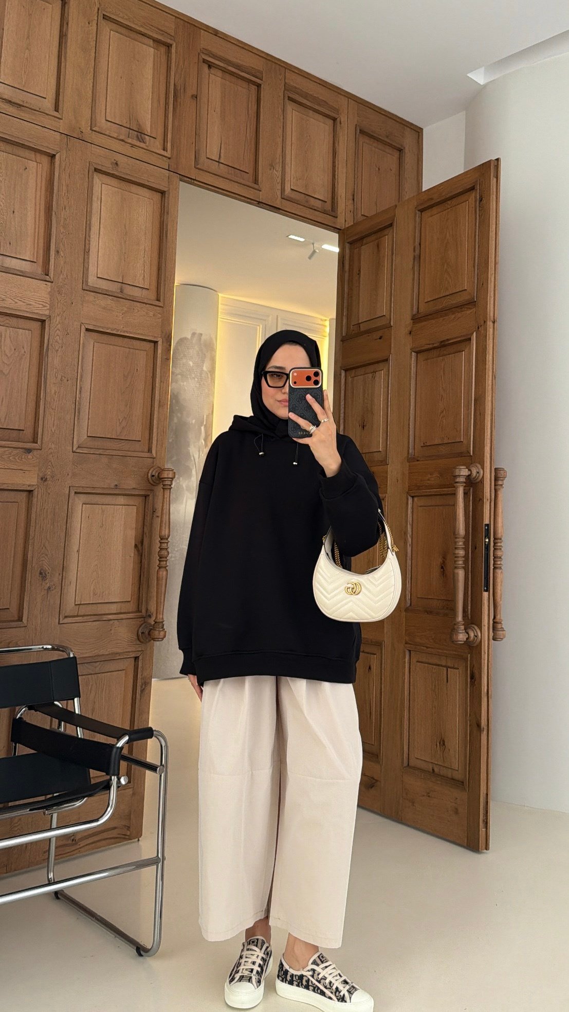 Kapüşonlu Oversize Sweat Siyah