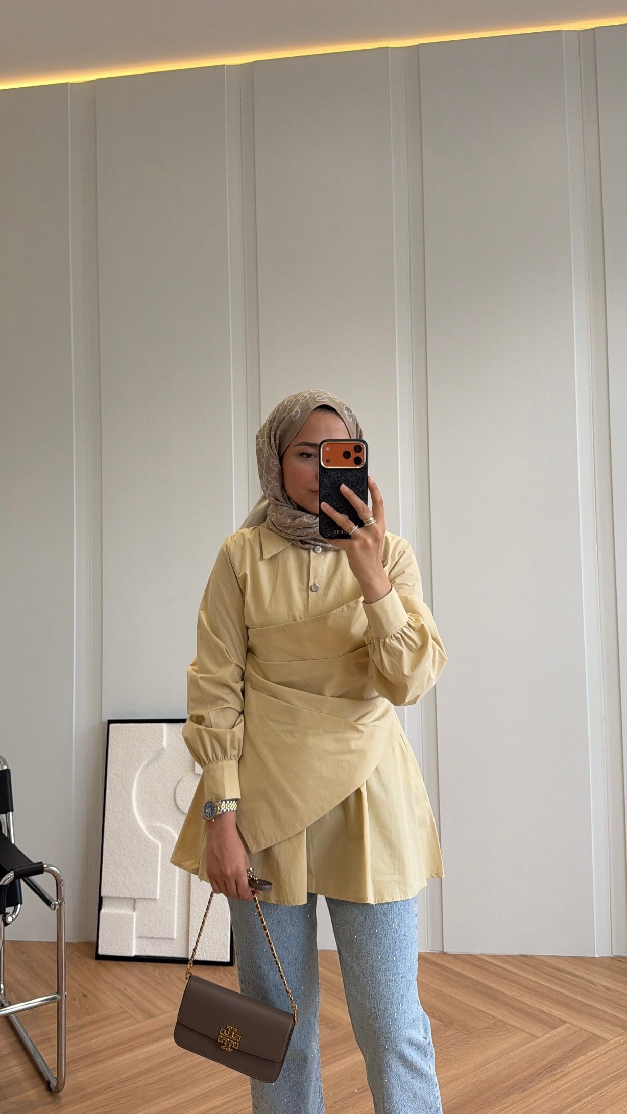 Kayra Tasarım Gömlek Butter Yellow