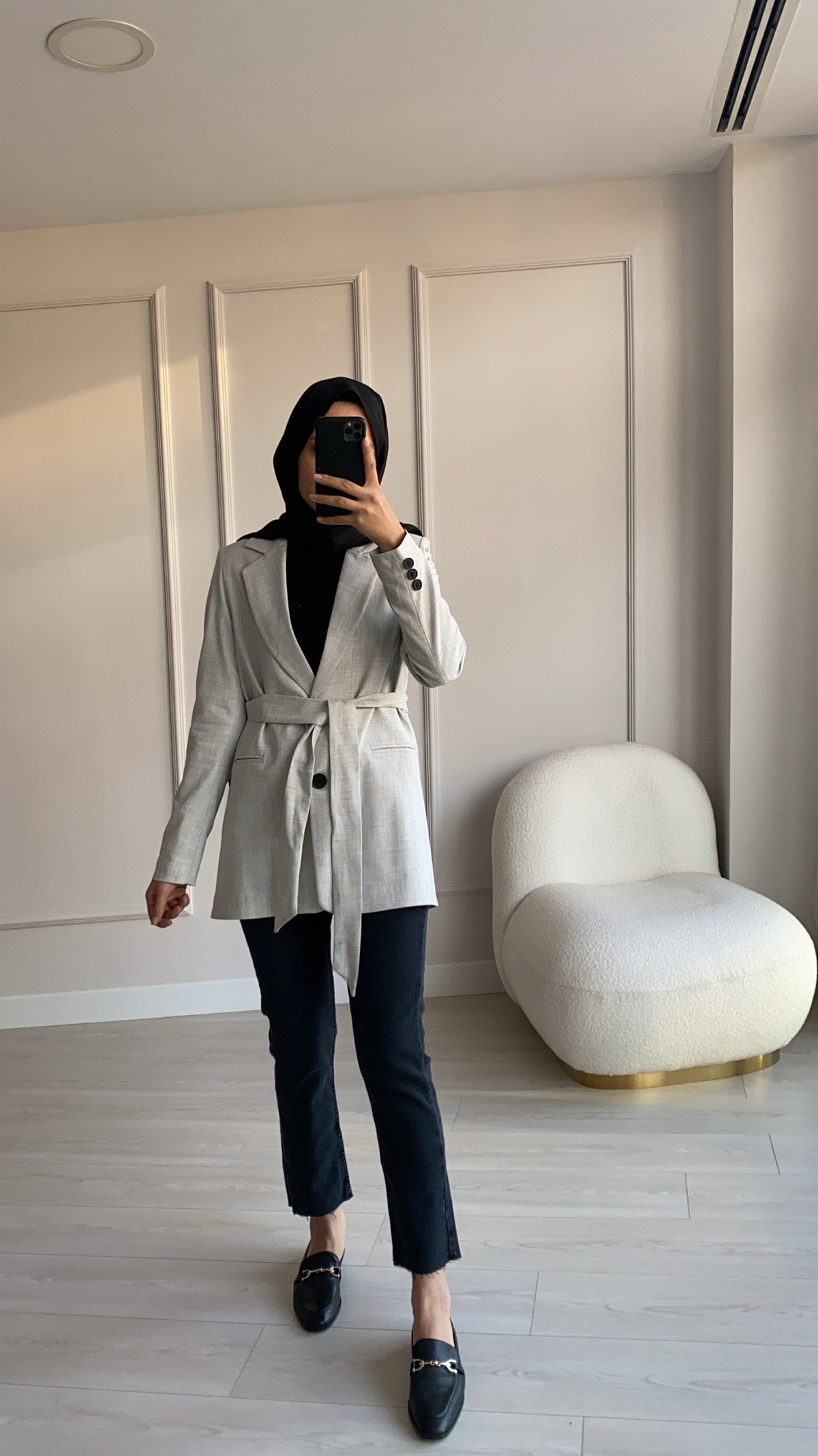 Kemer Detaylı Blazer Ceket 