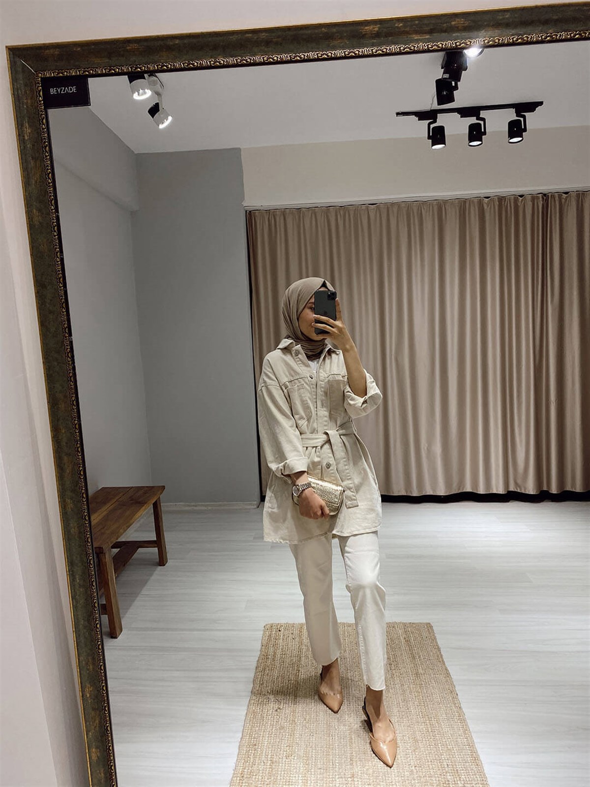 Kemerli Denim Ceket