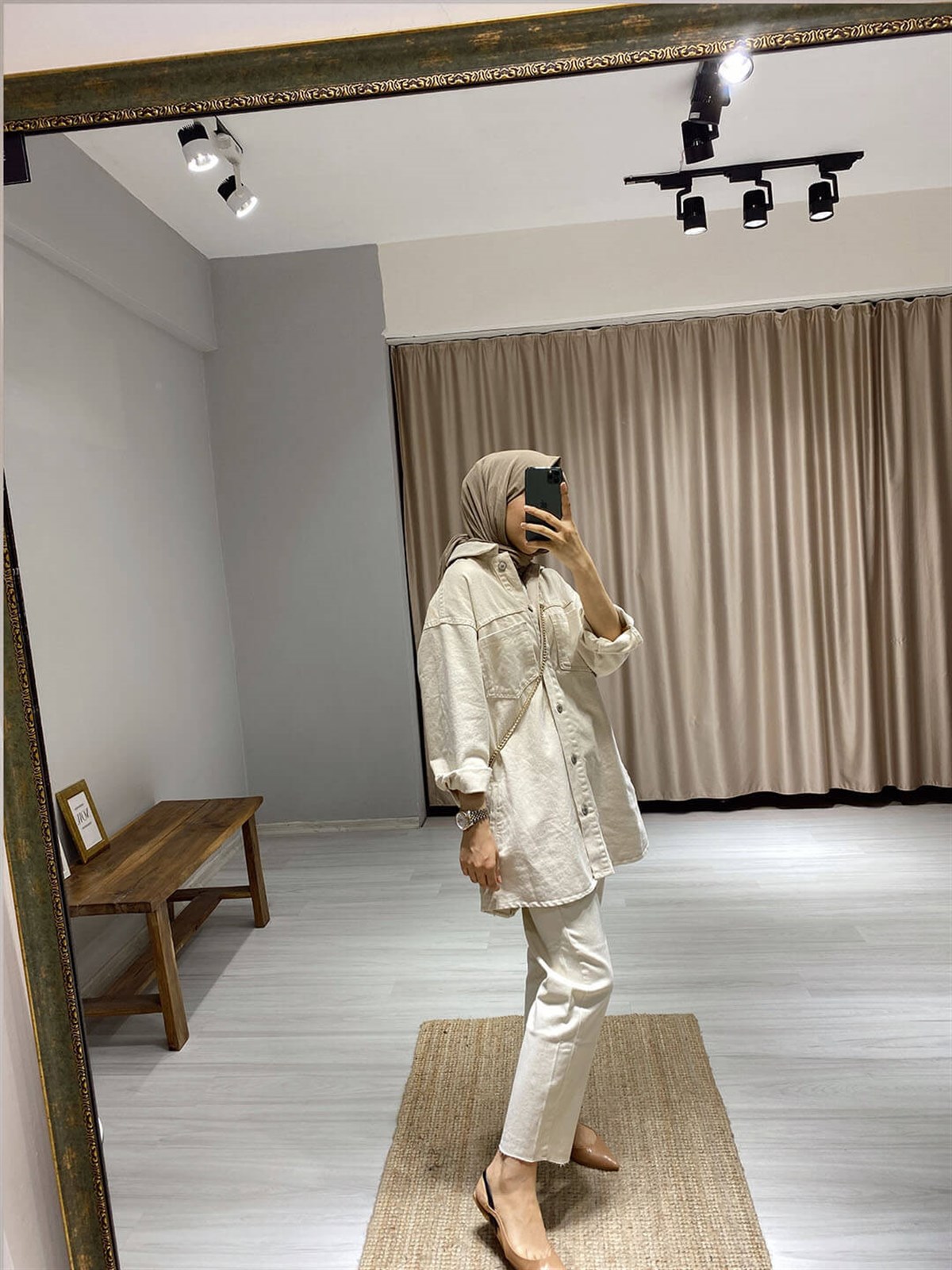 Kemerli Denim Ceket