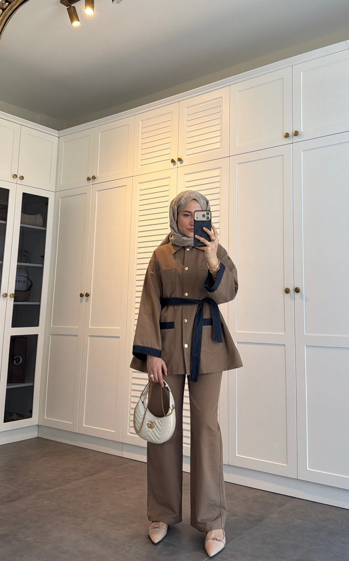 Kemerli Garnili Gabardin Takım 