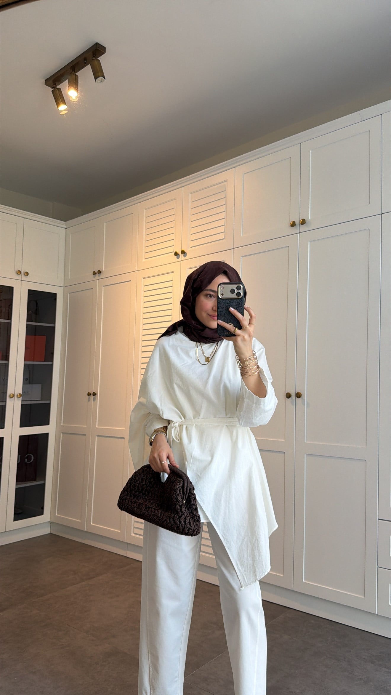 Keten Şallı Tunik Natural