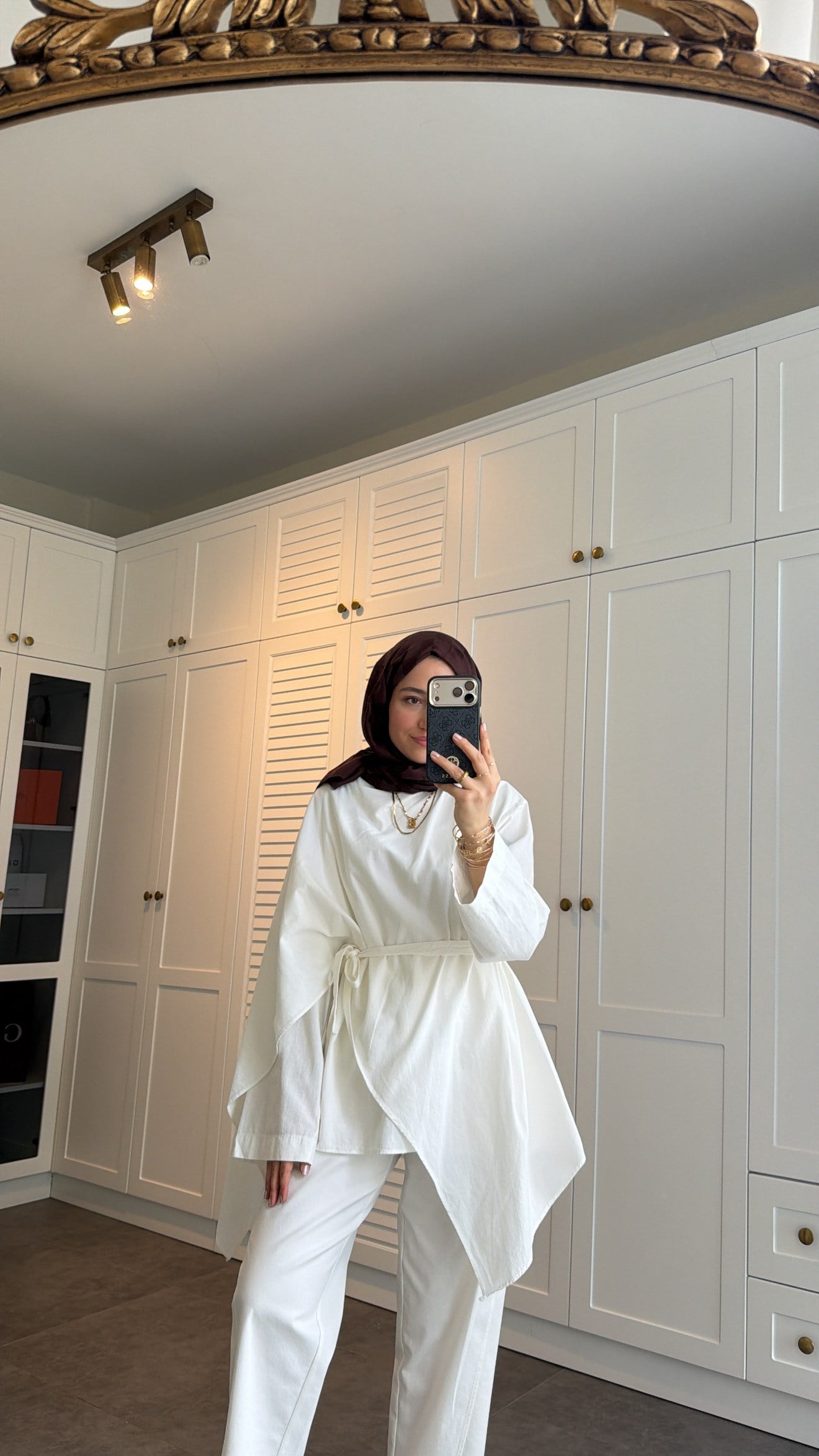 Keten Şallı Tunik Natural