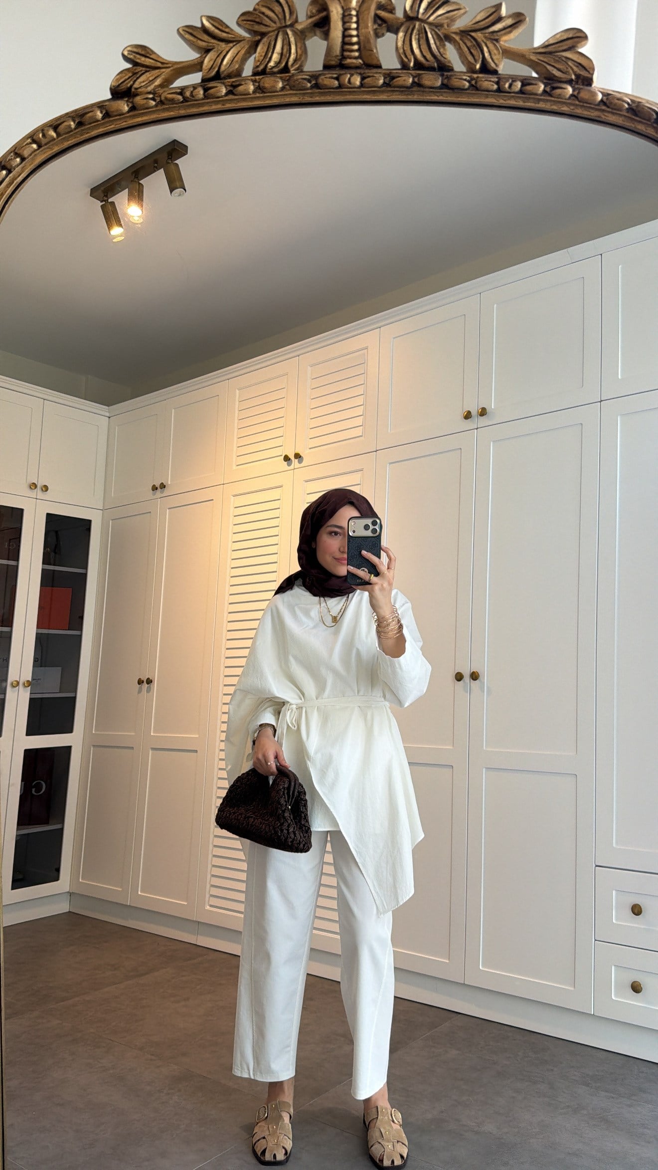 Keten Şallı Tunik Natural
