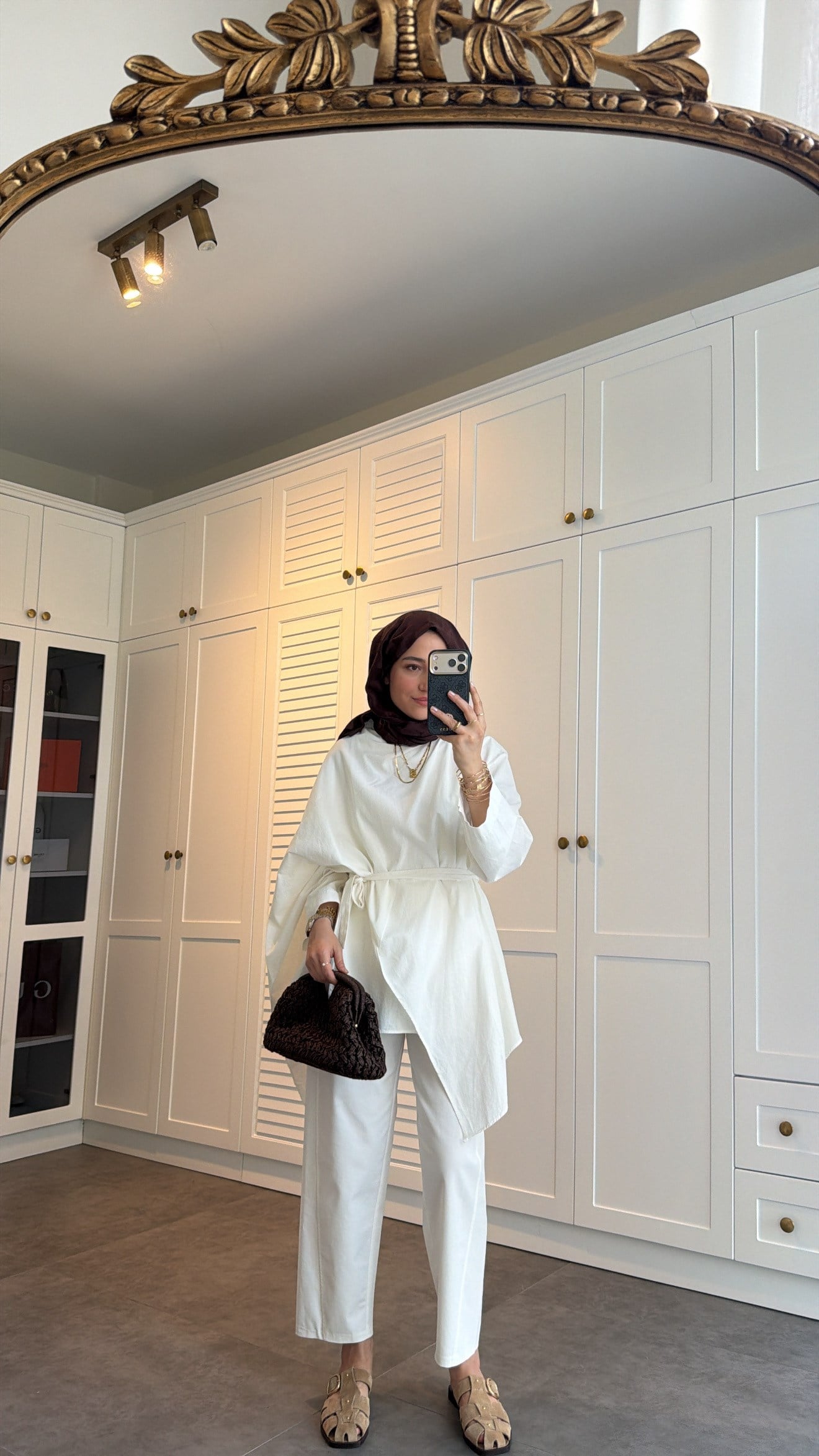 Keten Şallı Tunik Natural