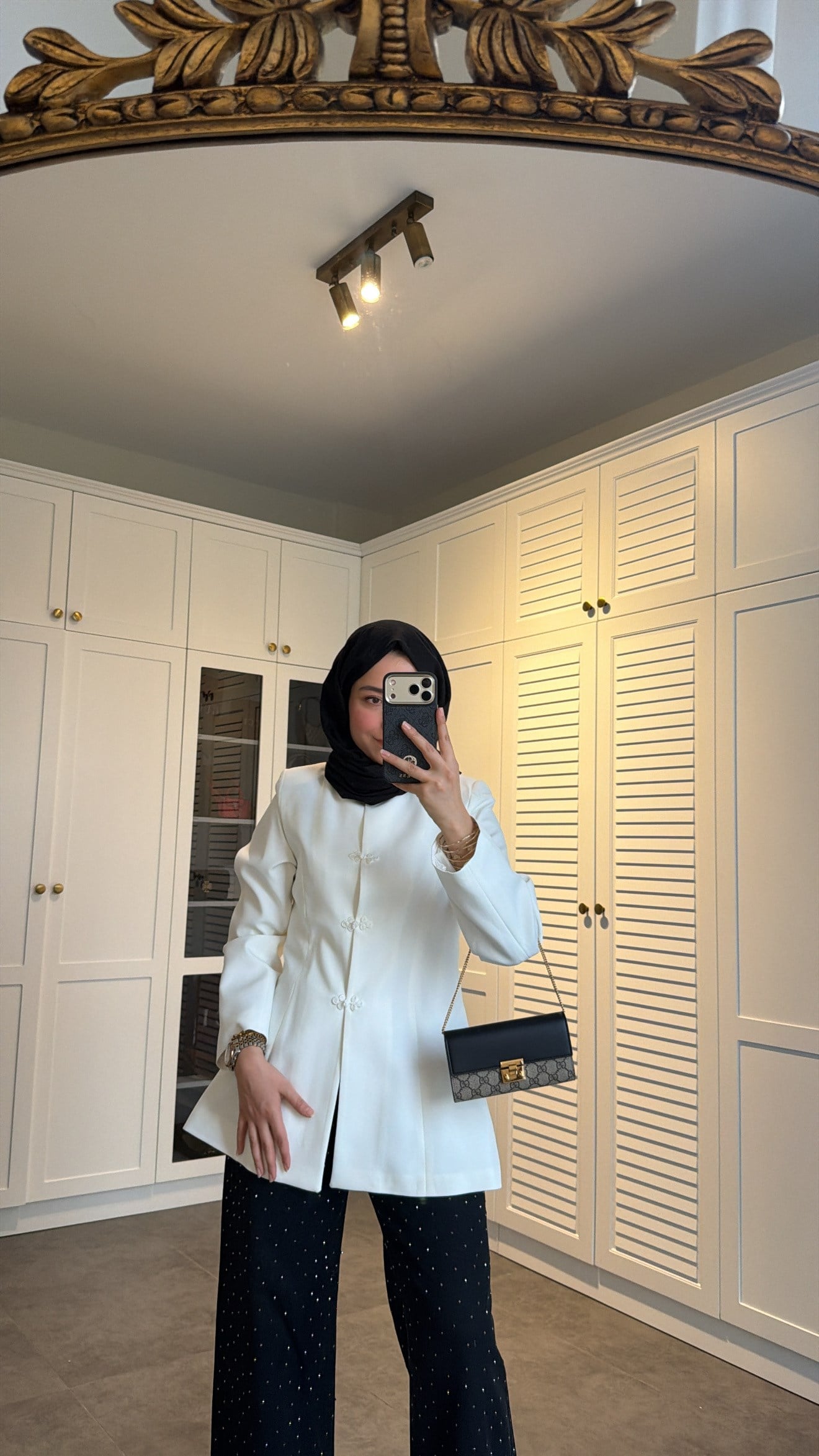 Klasik Hakim Yaka Blazer Ceket Beyaz