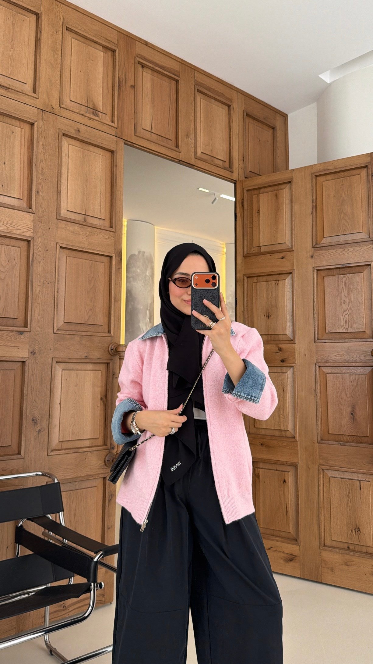 Kot Detay Fermuarlı Triko Hırka Pembe