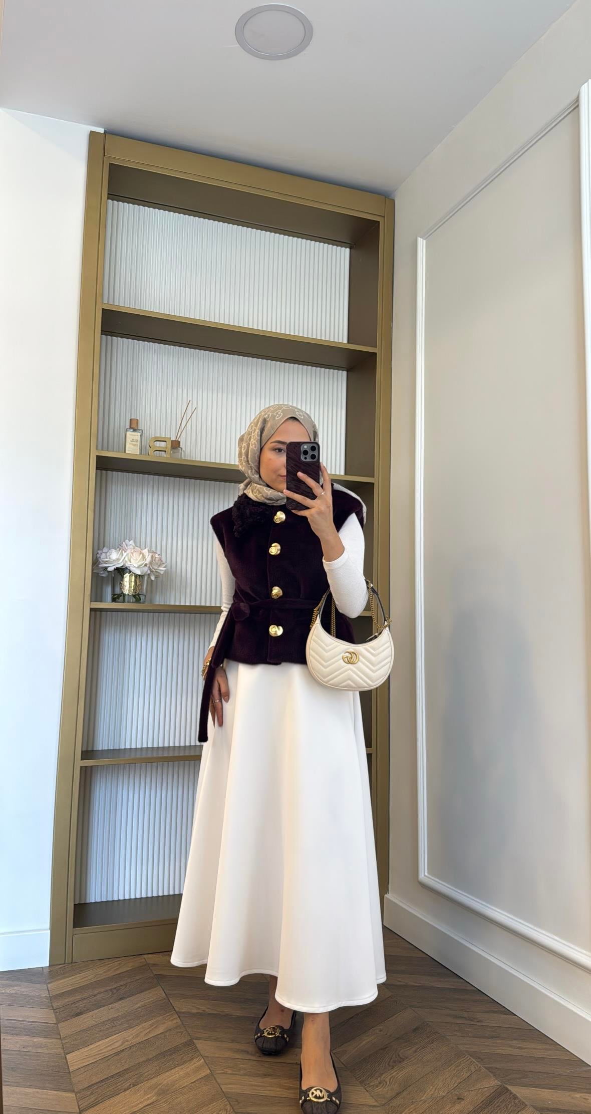 Kuşaklı Angora Yelek Mürdüm