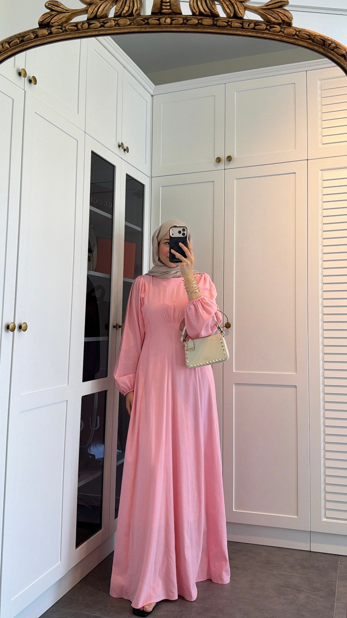 Lara Bağlama Detaylı Elbise Pembe