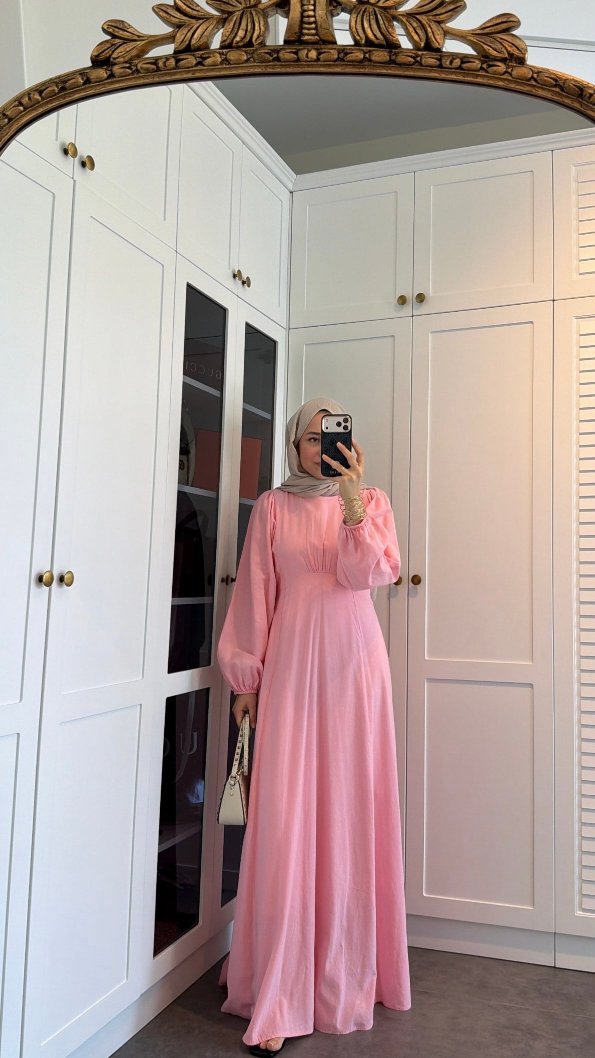 Lara Bağlama Detaylı Elbise Pembe