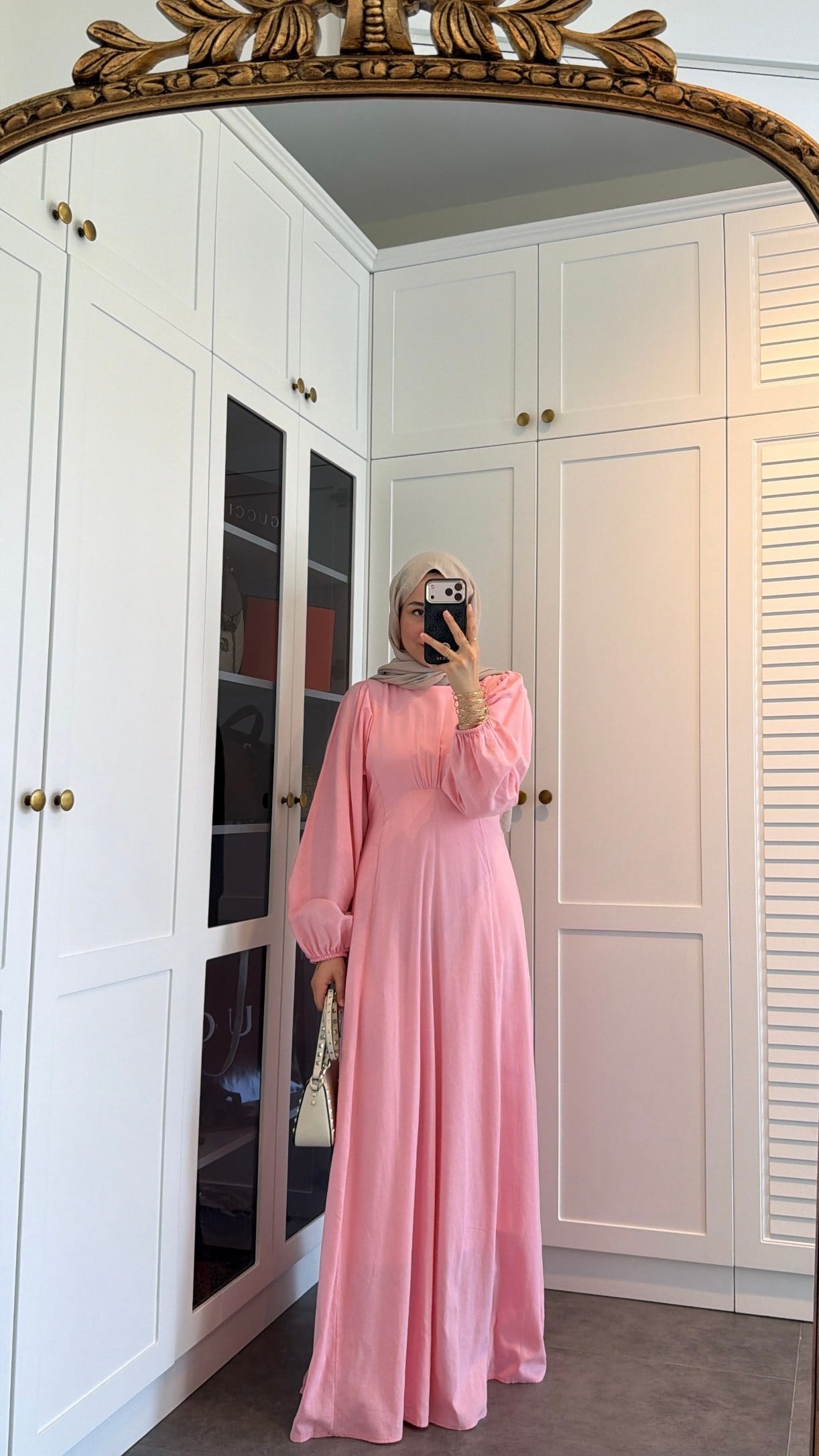 Lara Bağlama Detaylı Elbise Pembe