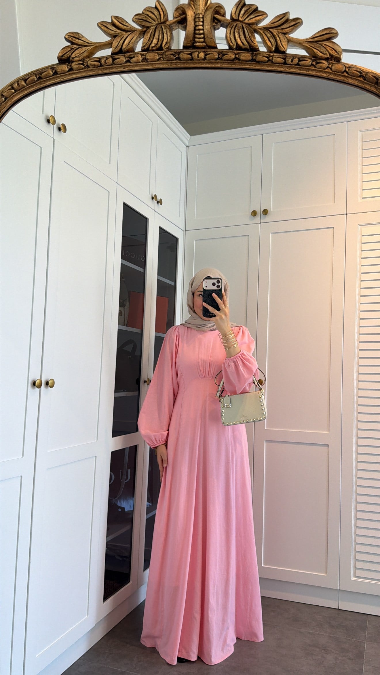 Lara Bağlama Detaylı Elbise Pembe