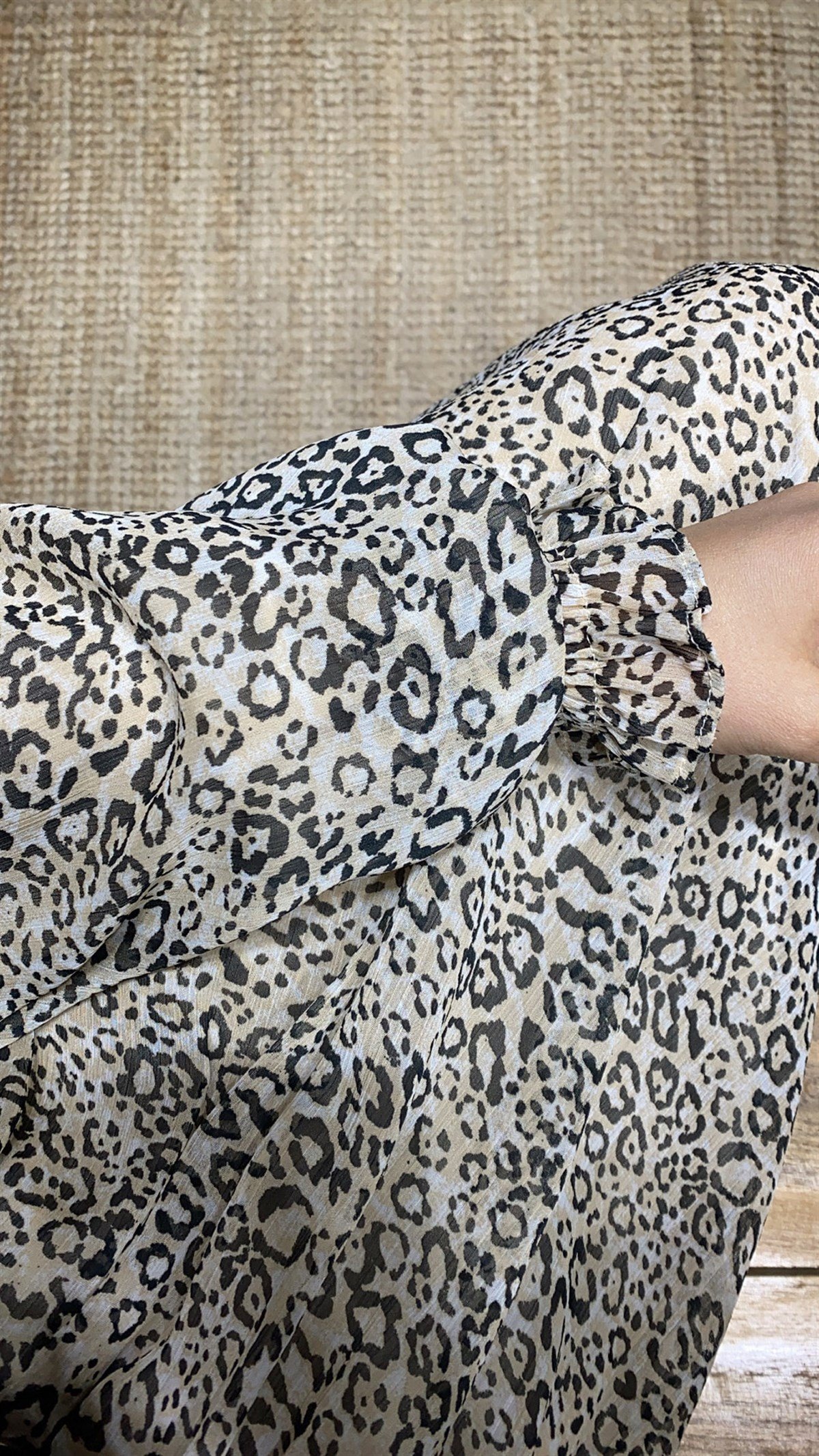 Leopar Desenli Elbise