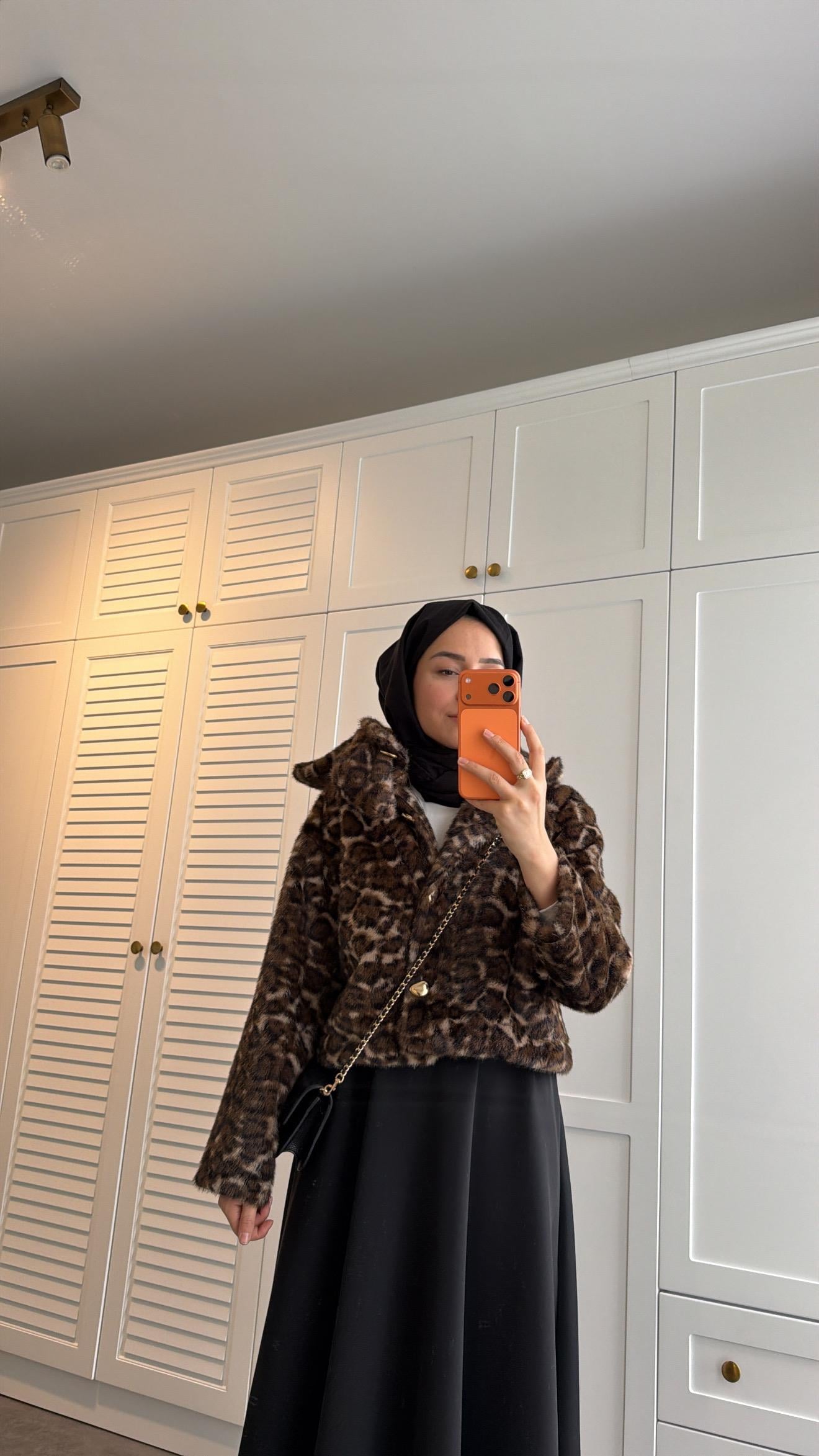 Leopar Tasarım Ceket