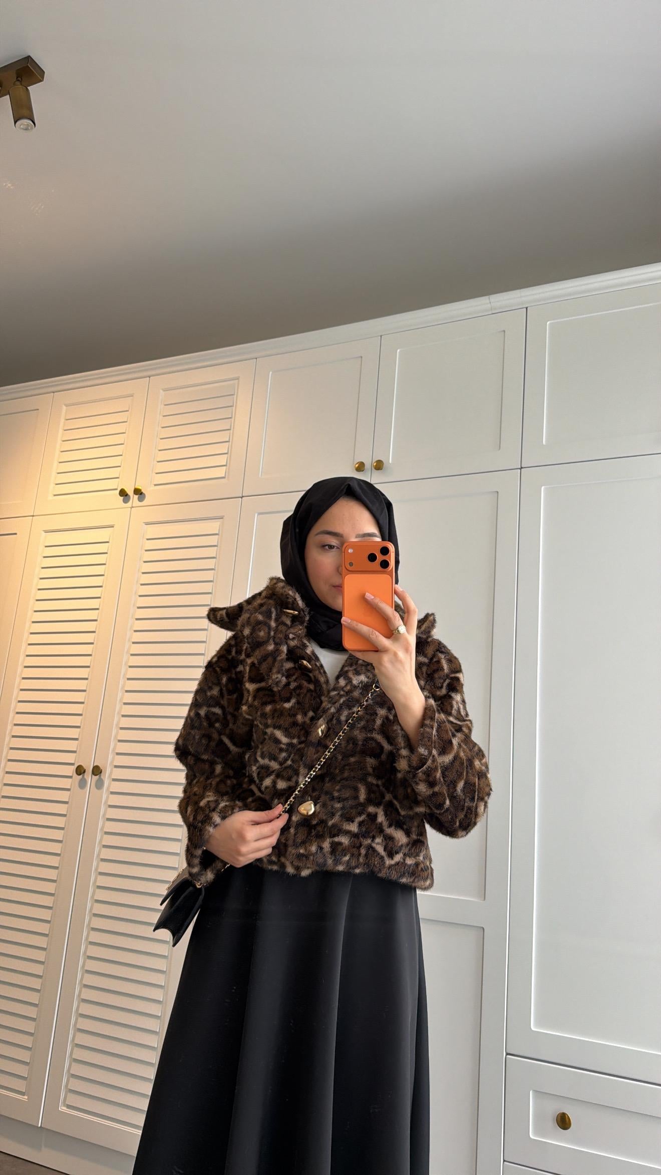 Leopar Tasarım Ceket