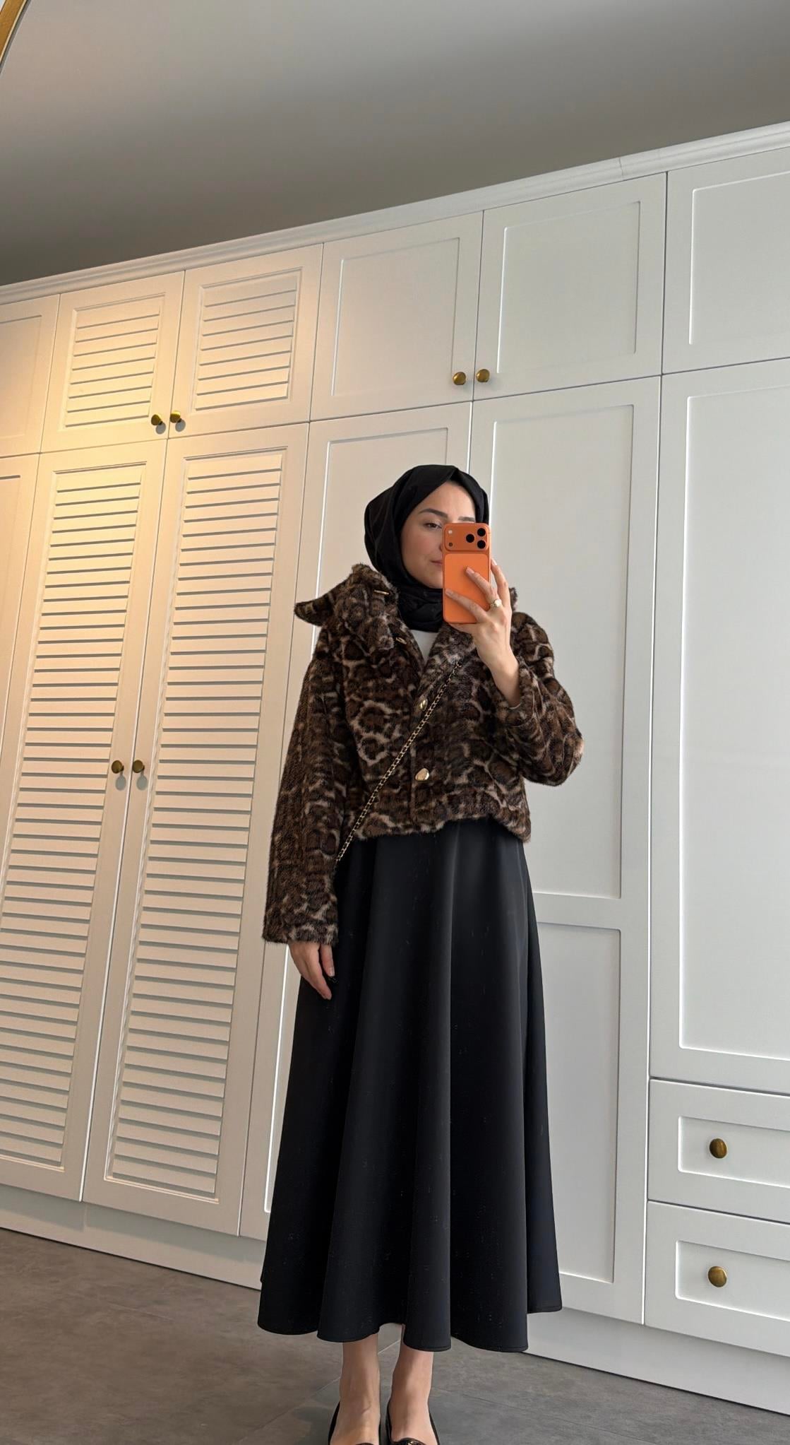 Leopar Tasarım Ceket