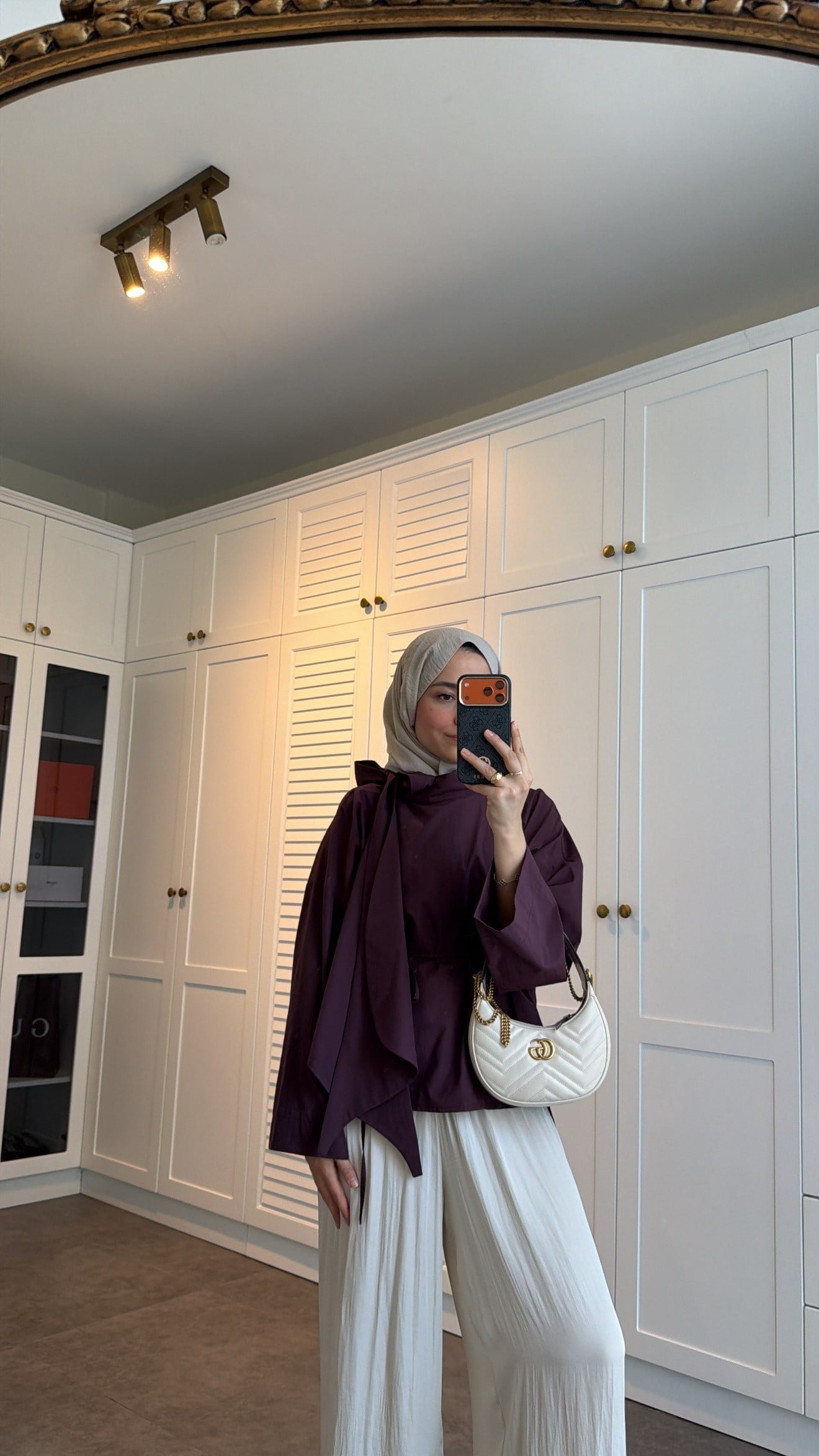 Lina Bağlama Detaylı Gömlek Burgonya