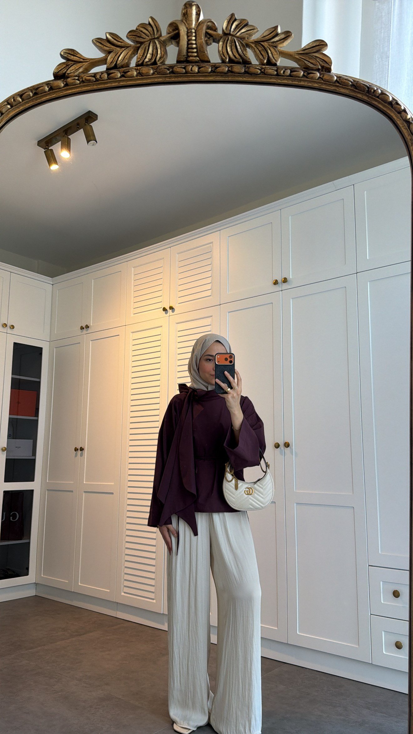 Lina Bağlama Detaylı Gömlek Burgonya