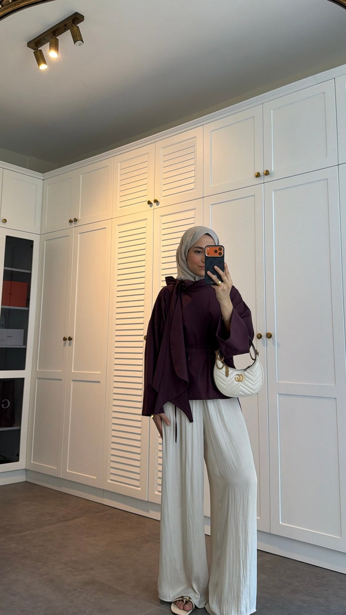 Lina Bağlama Detaylı Gömlek Burgonya