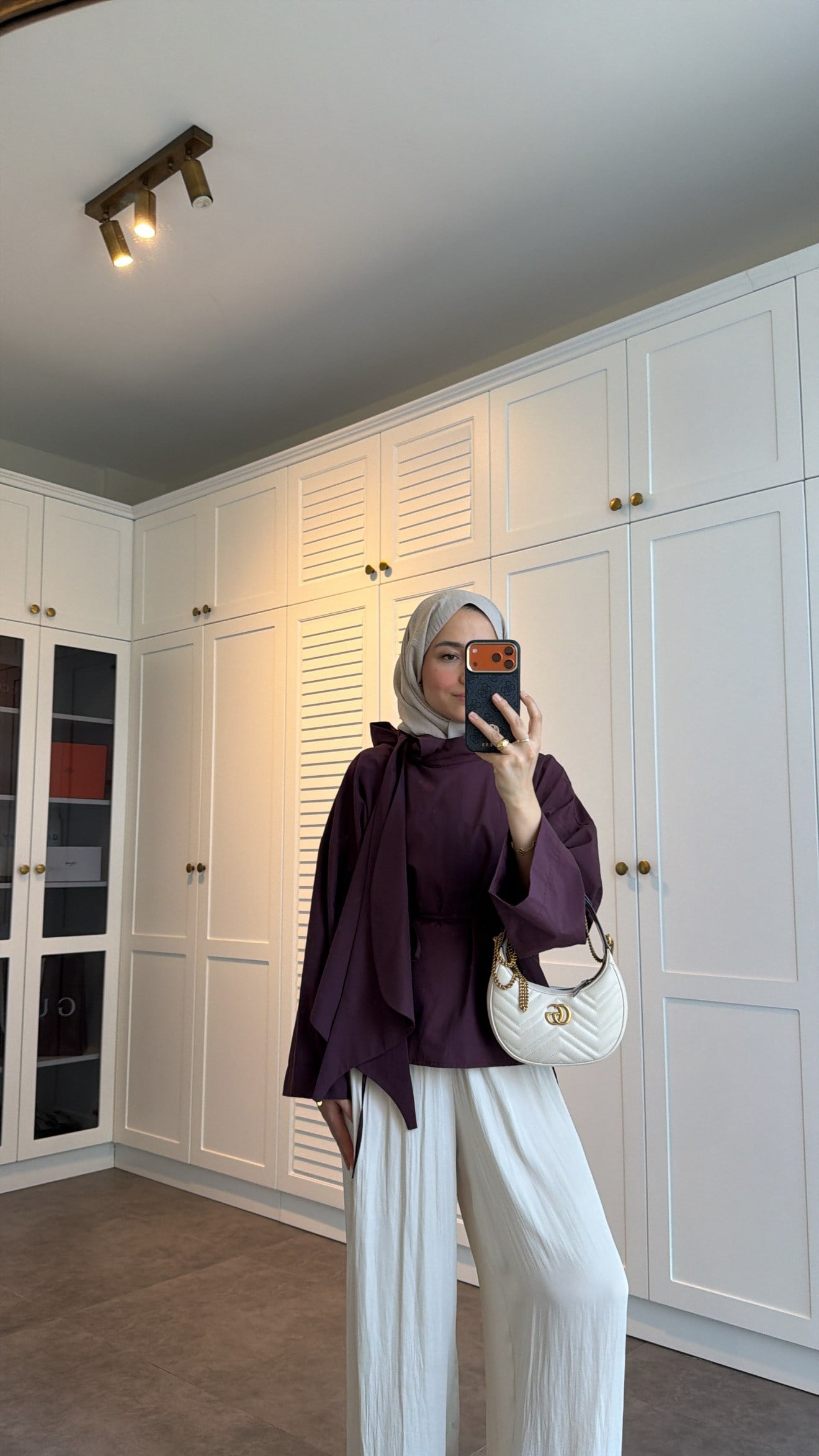 Lina Bağlama Detaylı Gömlek Burgonya