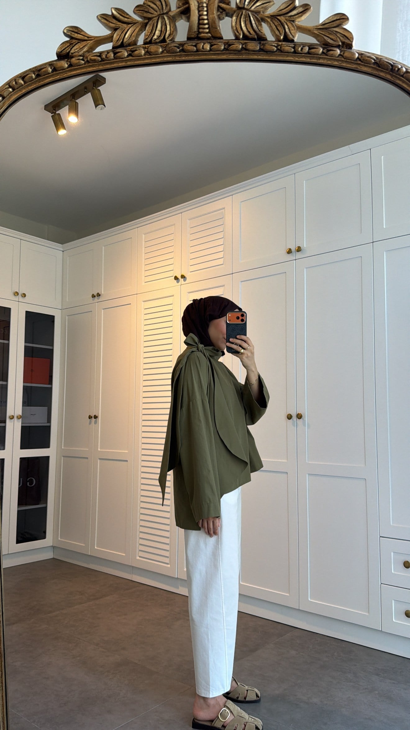 Lina Bağlama Detaylı Gömlek Haki