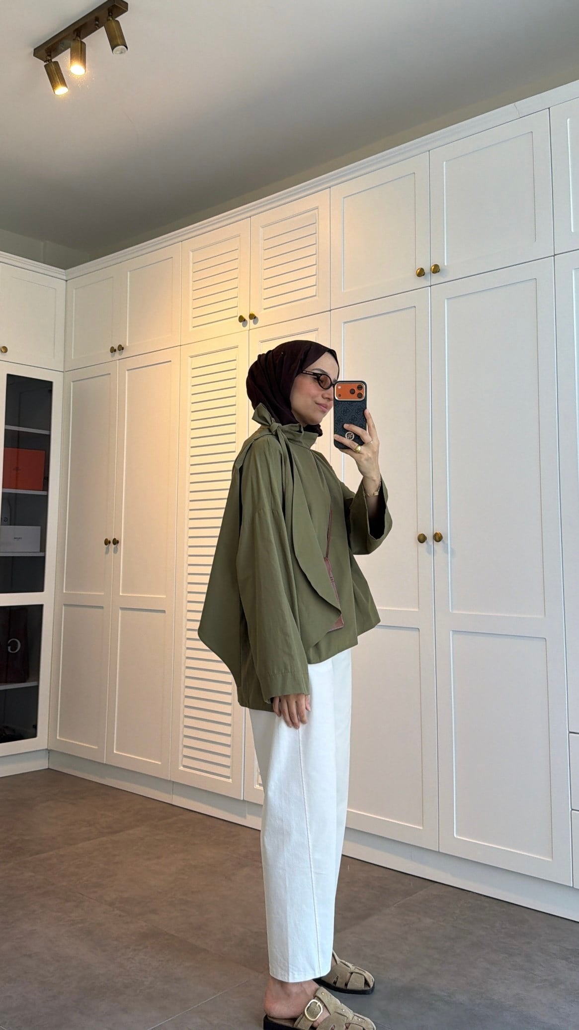 Lina Bağlama Detaylı Gömlek Haki