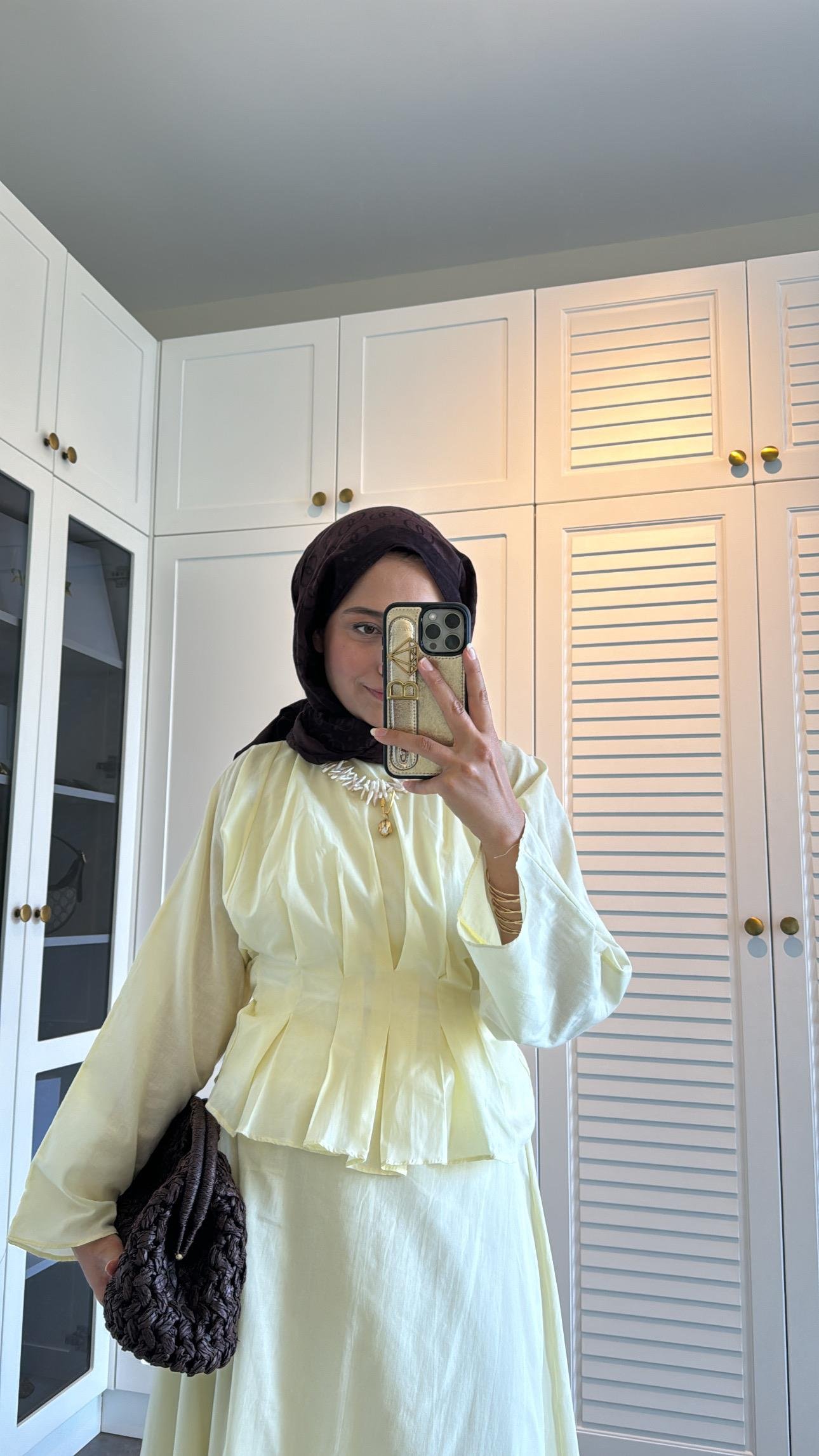 Lina Bel Detaylı Takım Butter Yellow