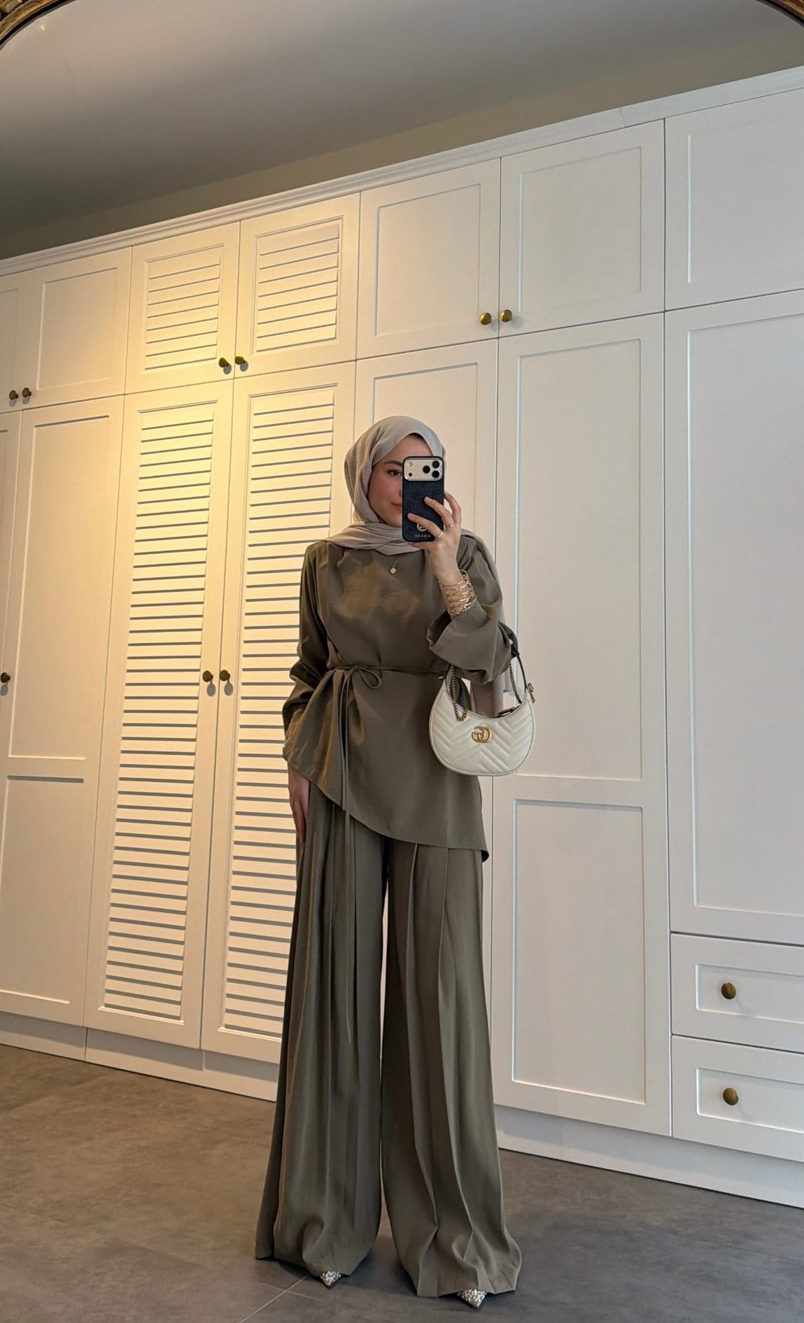 Luna Bağcıklı Takım Olive