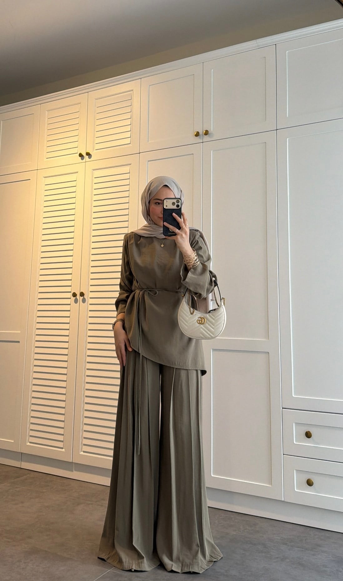 Luna Bağcıklı Takım Olive
