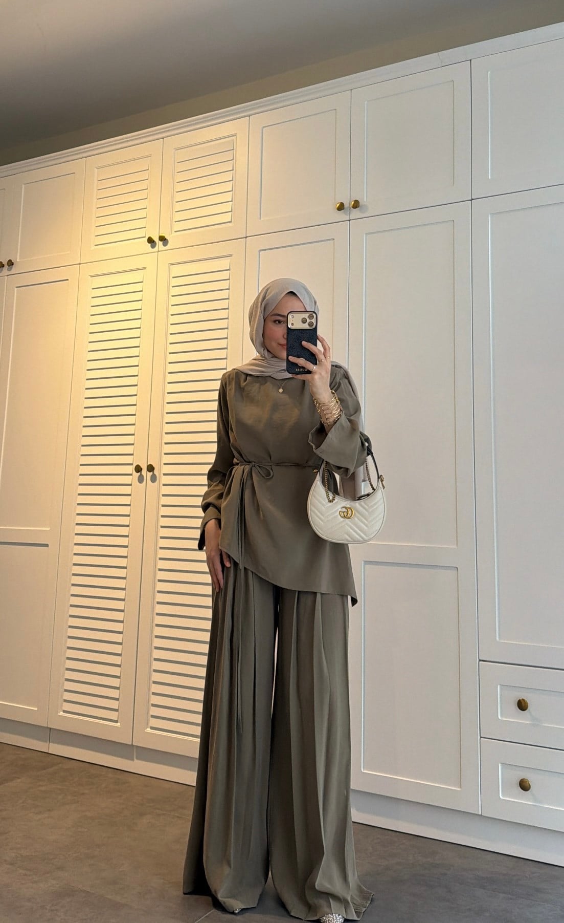 Luna Bağcıklı Takım Olive