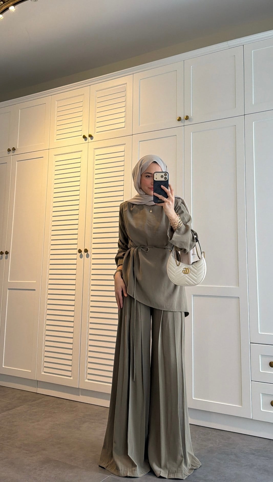 Luna Bağcıklı Takım Olive