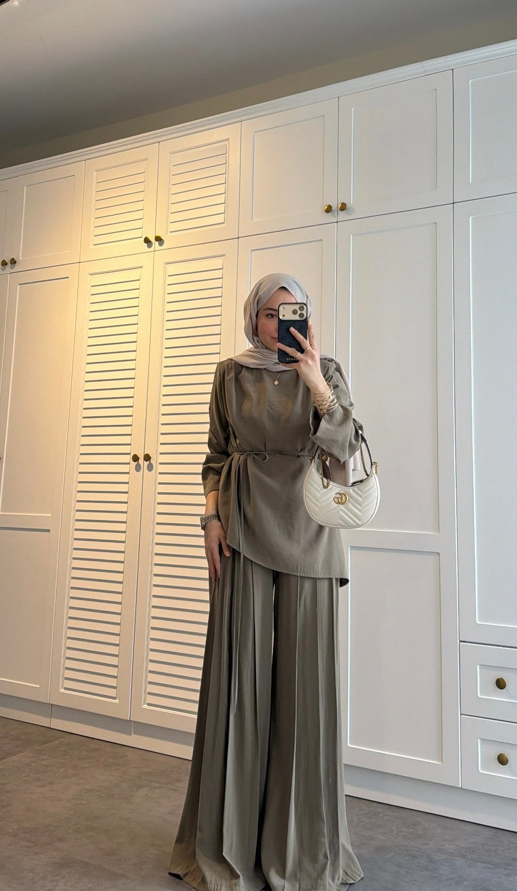 Luna Bağcıklı Takım Olive
