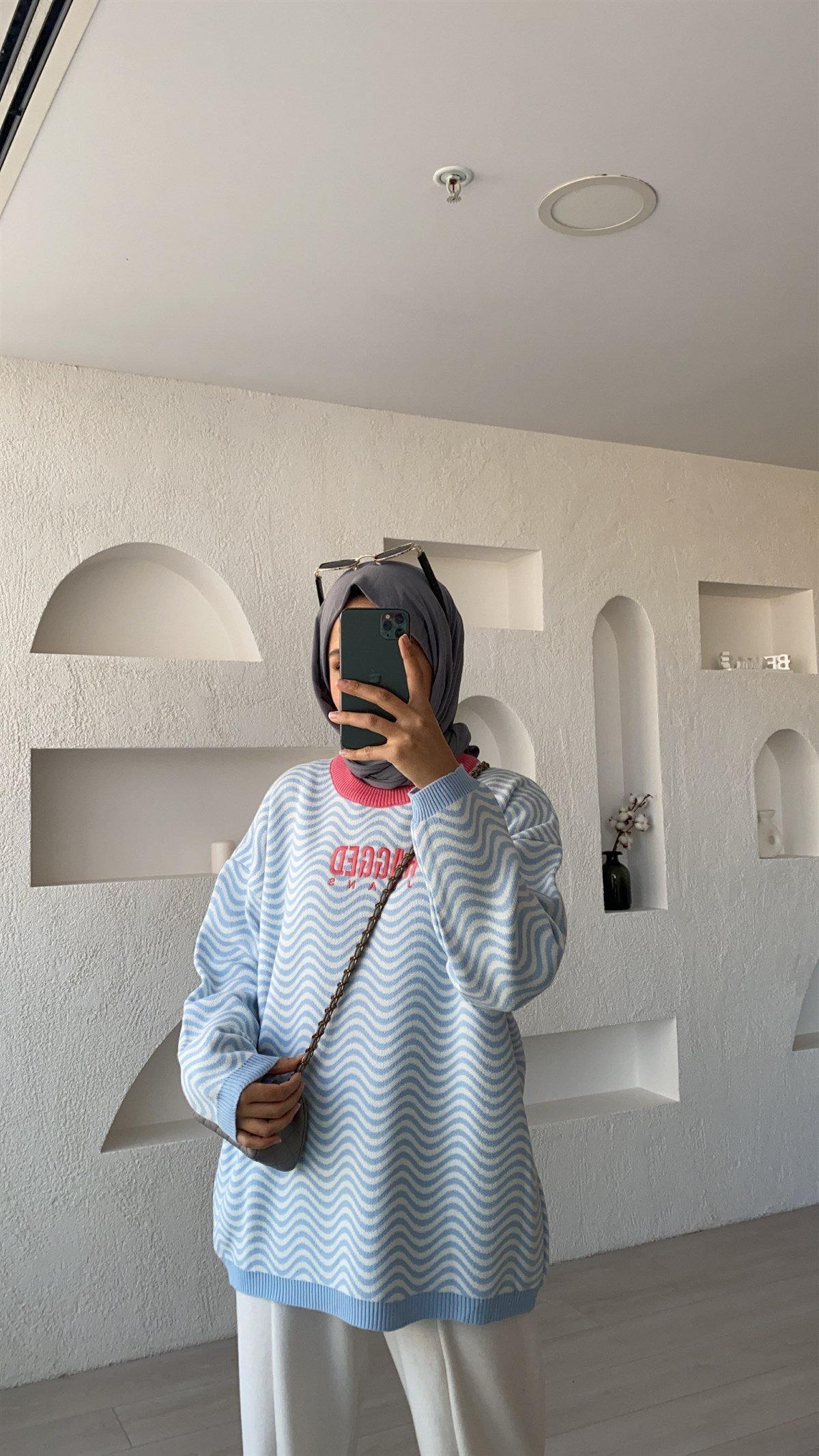 Mavi Ragged Oversize Kazak