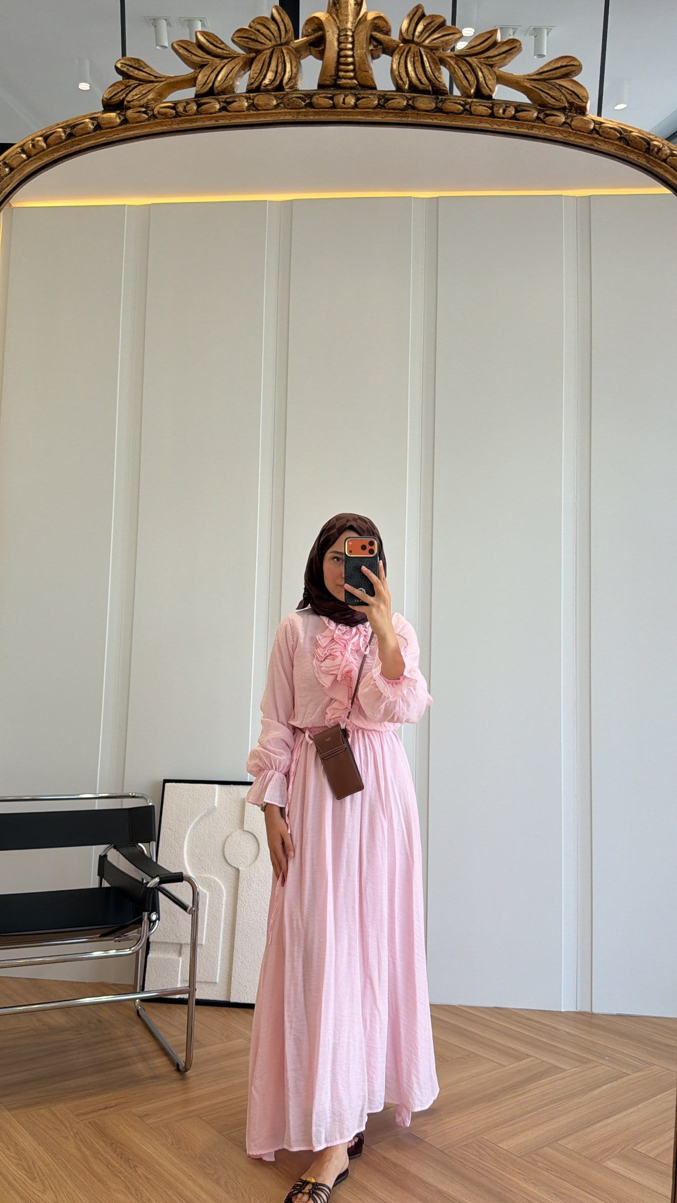 Melis Fırfırlı Elbise Pembe