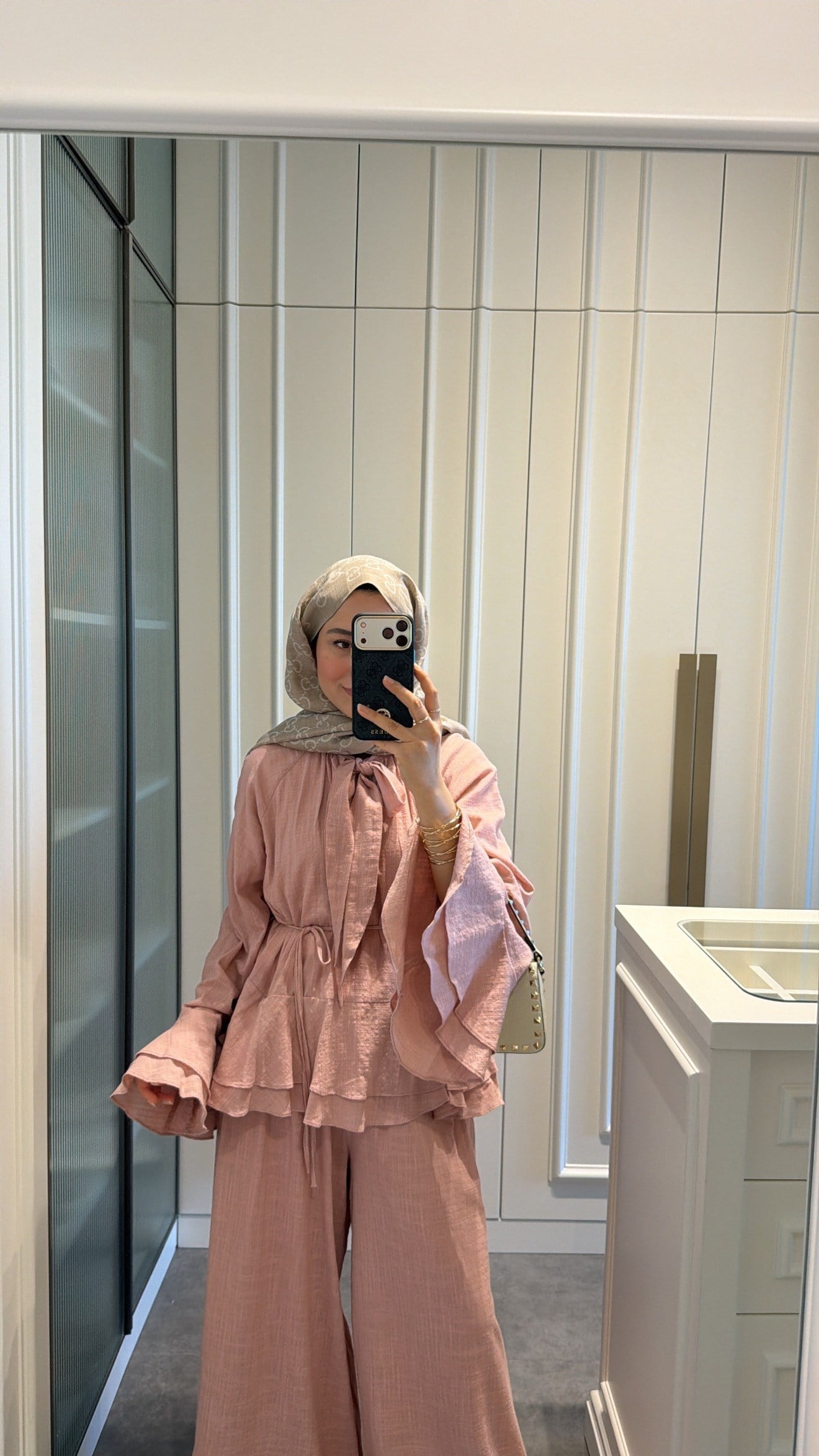 Mia Keten Pantolonlu Takım Pembe