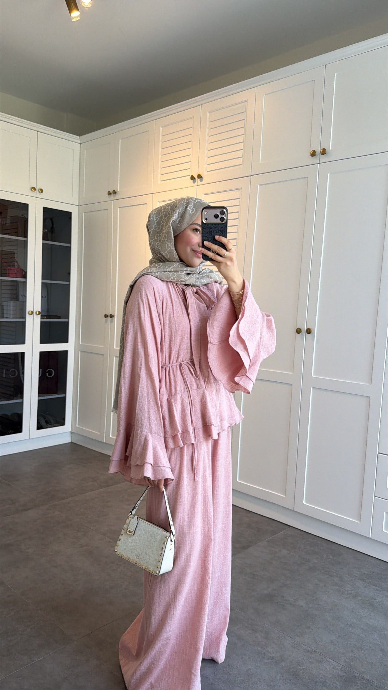 Mia Keten Pantolonlu Takım Pembe