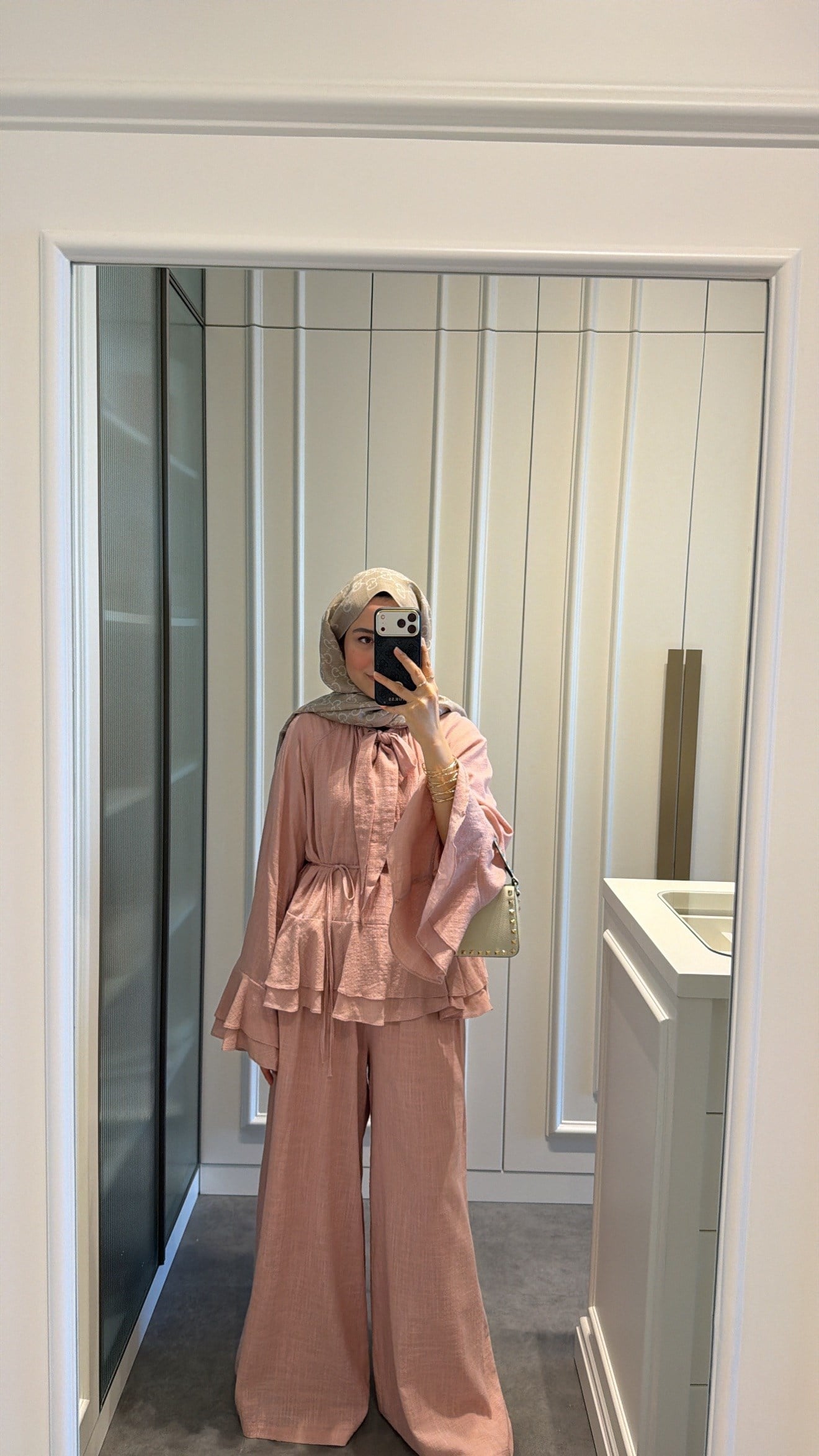 Mia Keten Pantolonlu Takım Pembe