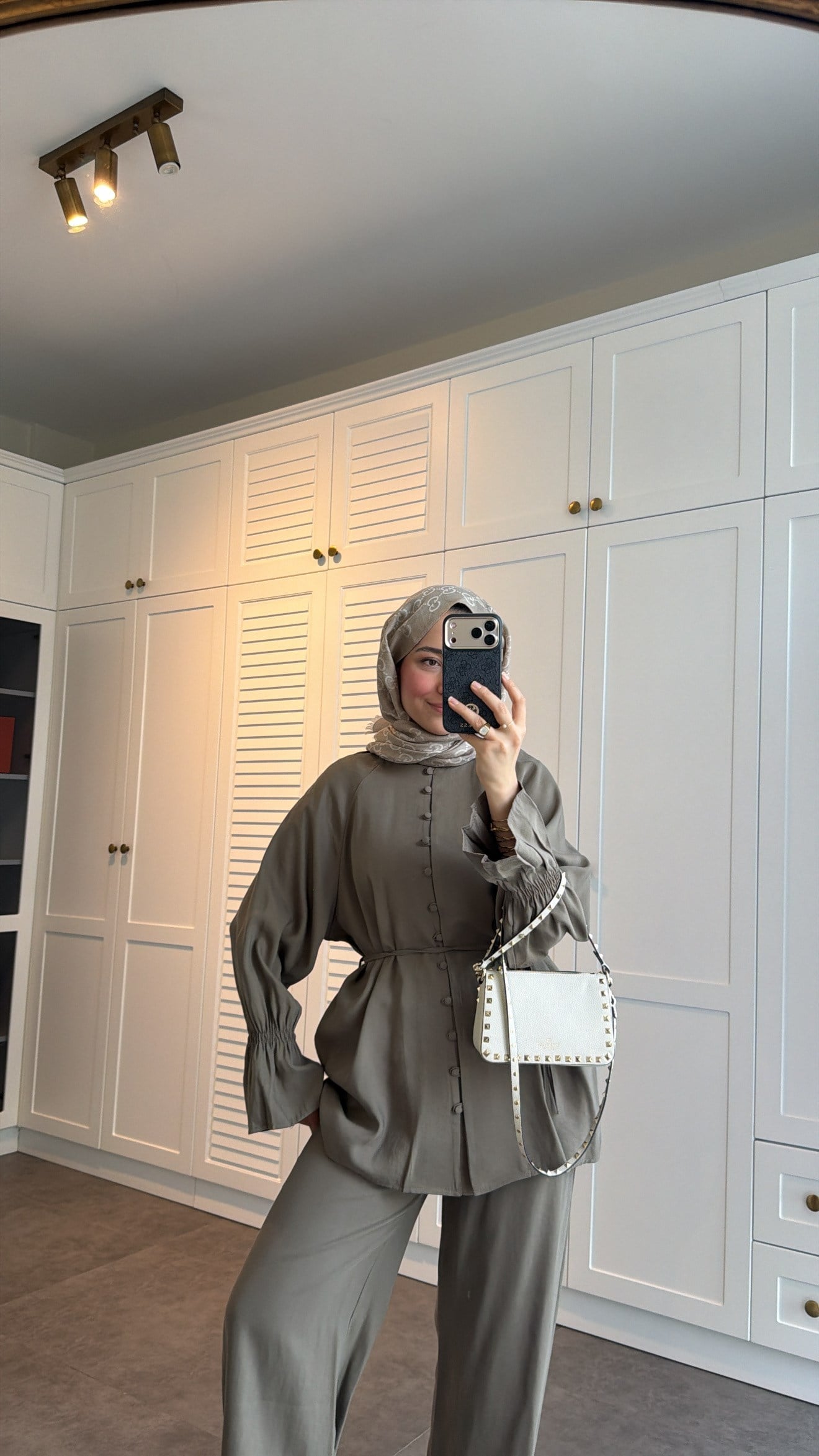 Milano Düğmeli Oversize Takım  Haki