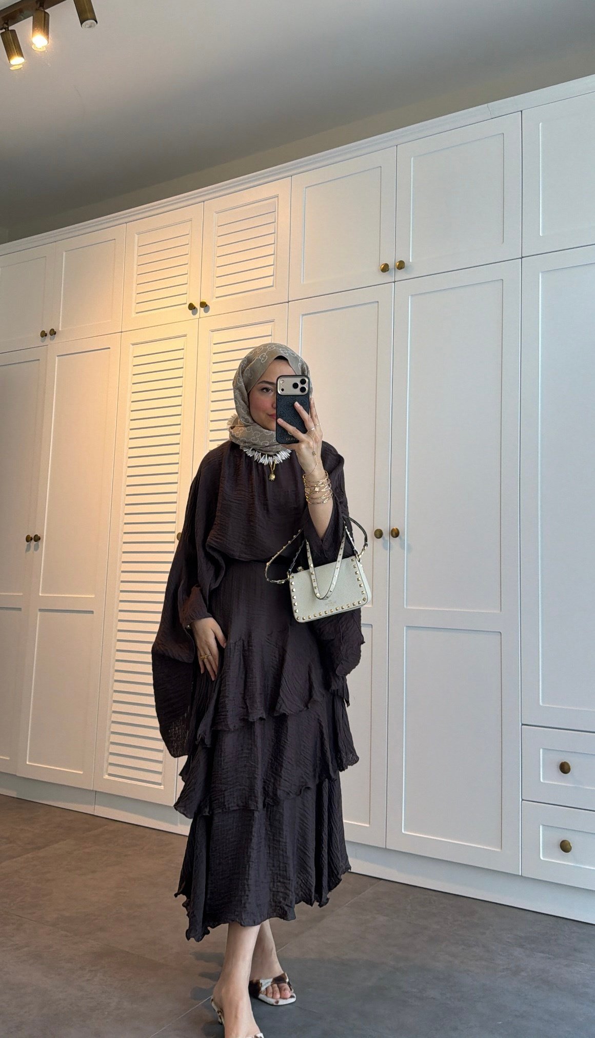 Mira Yarasa Kol Etekli Takım Kahve 