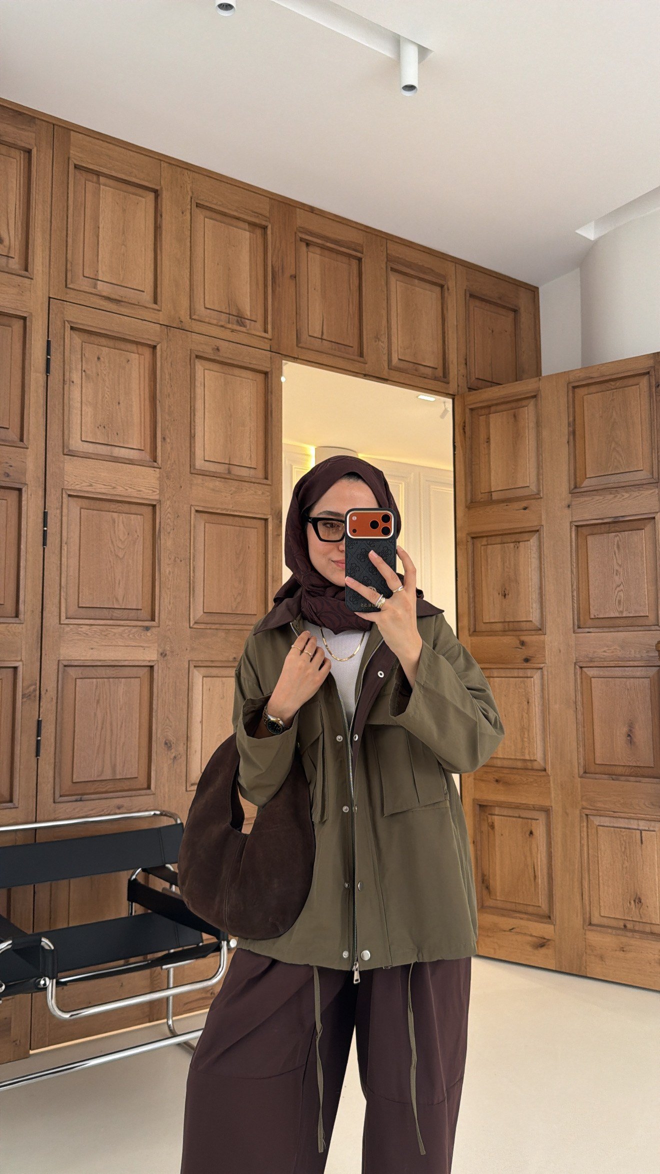 Mng Kontrast Yakalı Premium Oversize Ceket Haki