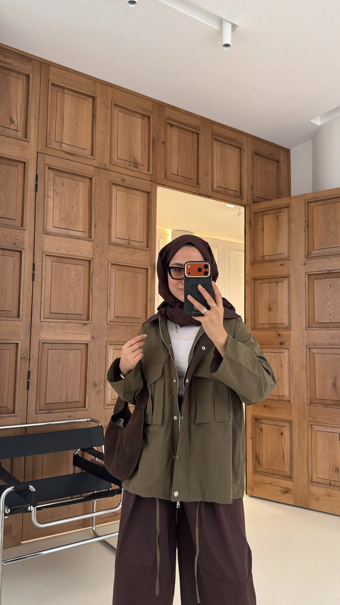Mng Kontrast Yakalı Premium Oversize Ceket Haki