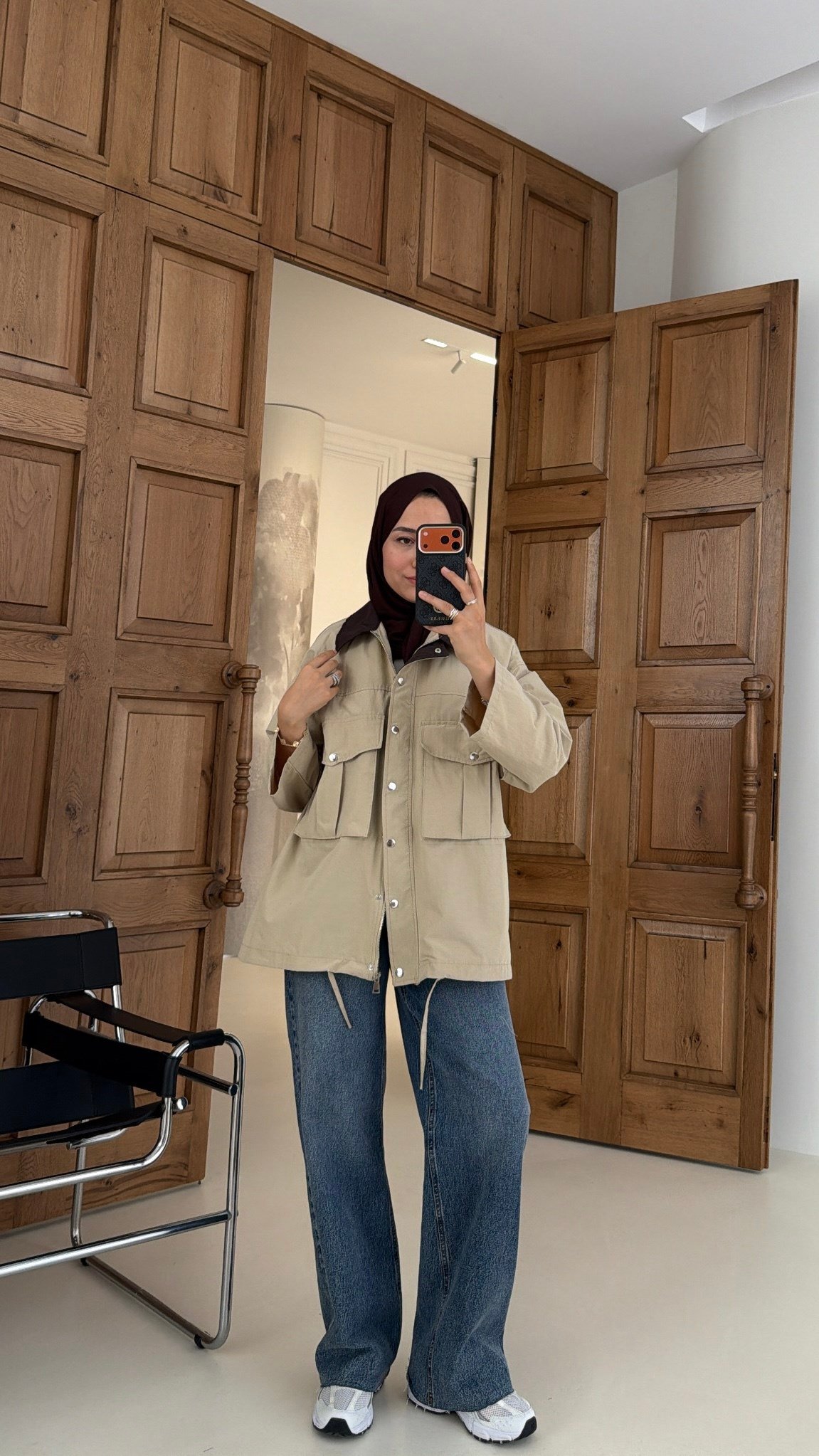 Mng Kontrast Yakalı Premium Oversize Ceket Bej