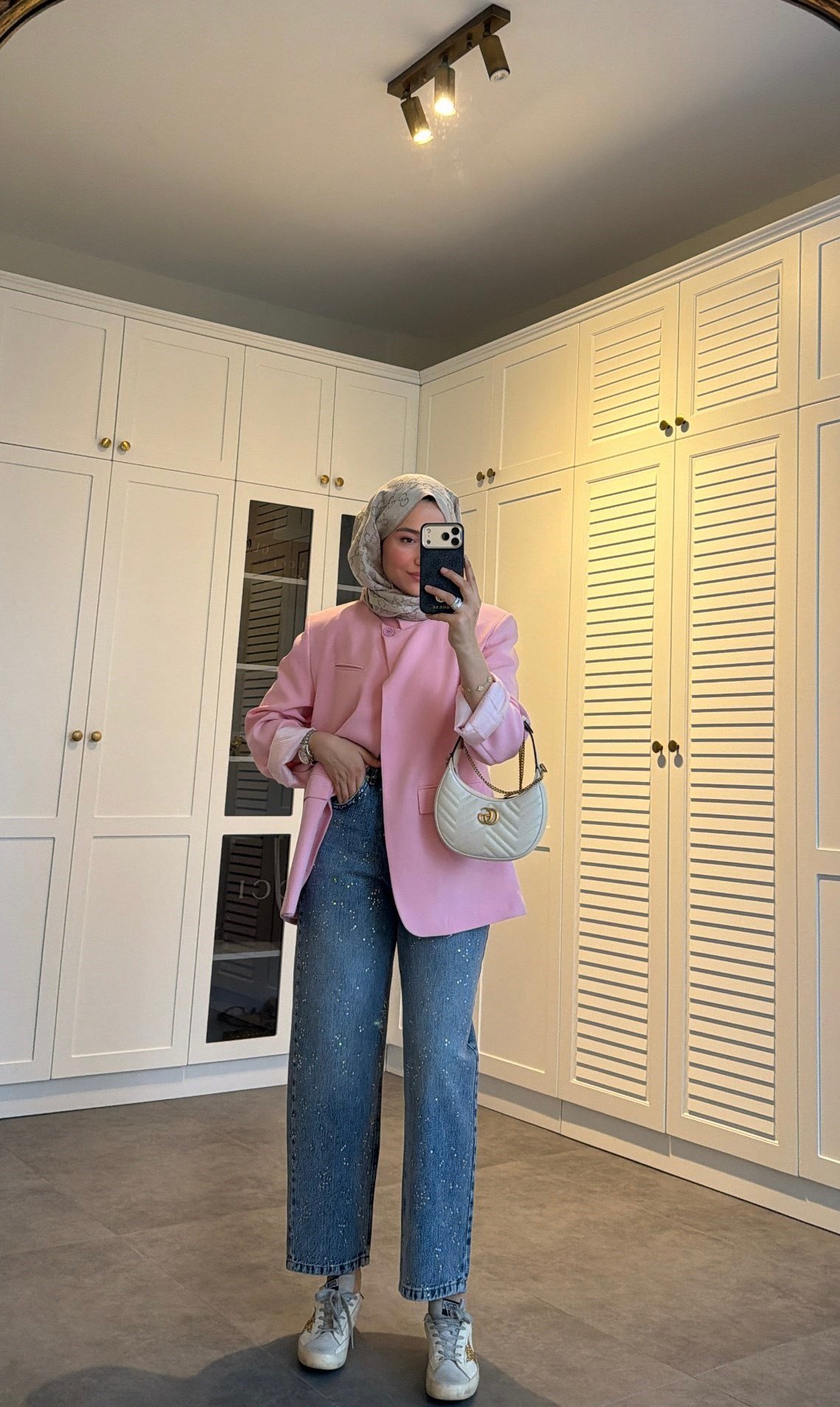 Muadil Işıltılı Mom Jean 