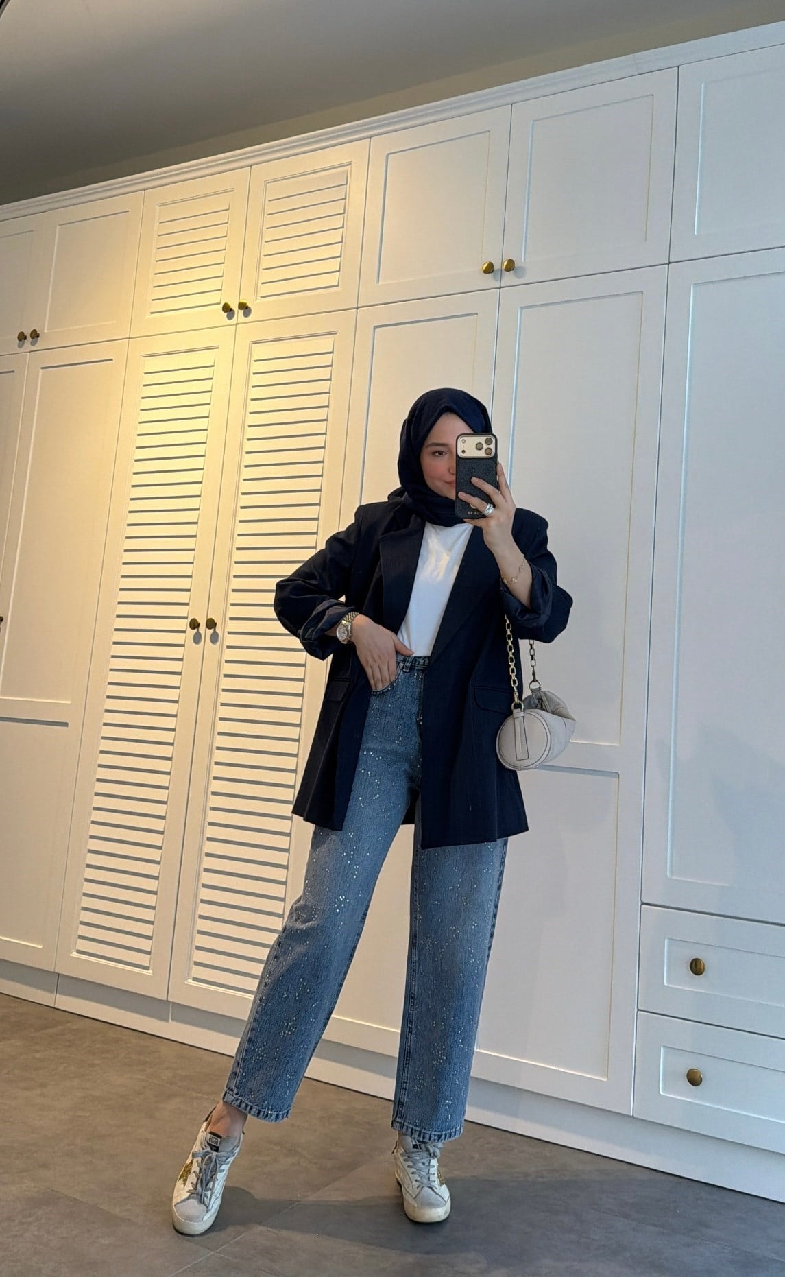 Muadil Işıltılı Mom Jean 